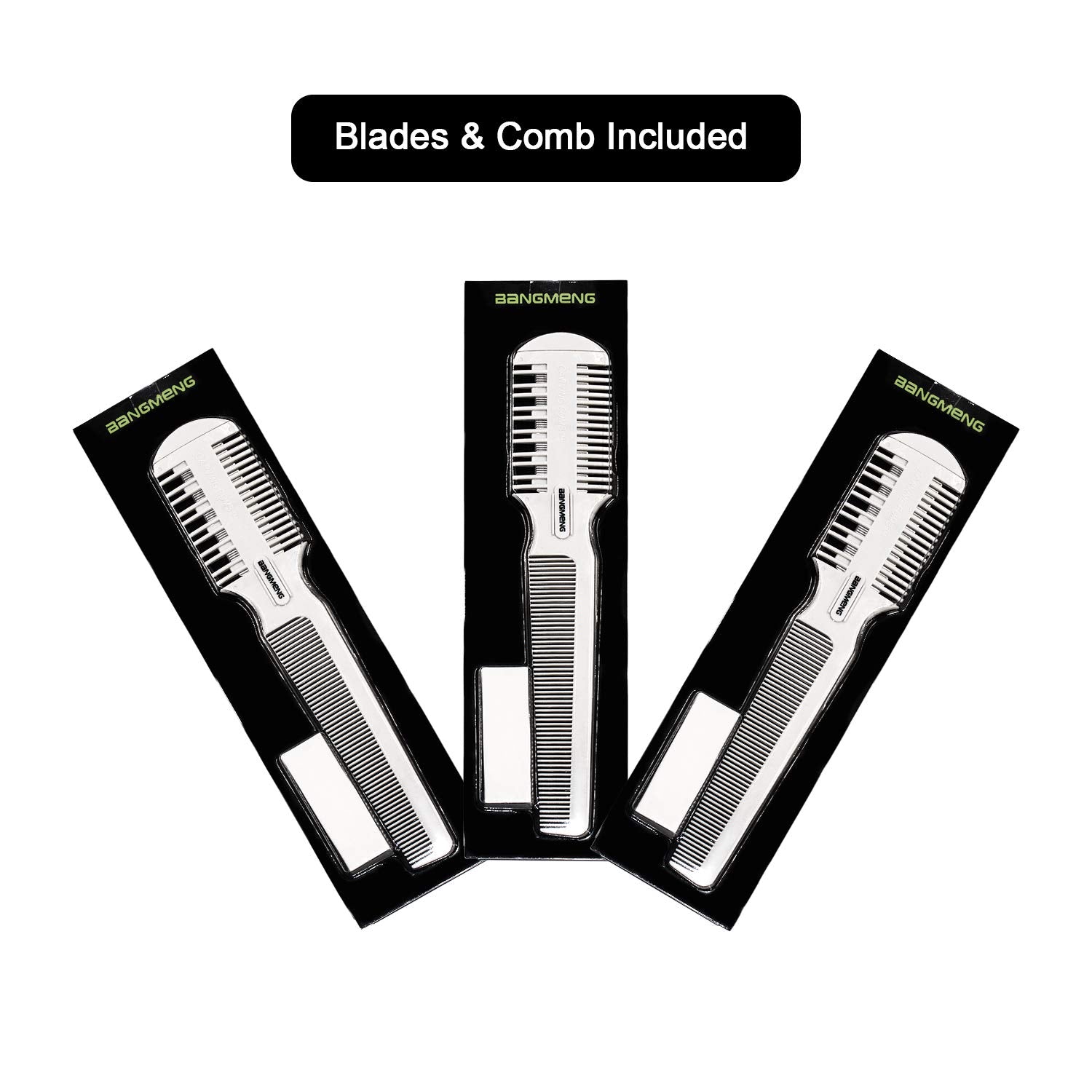 BANGMENG Hair Cutter Comb,Shaper Double Edge Razor,Split Ends Hair Trimmer Styler, For Thin & Thick Hair Cutting and Styling, Ex