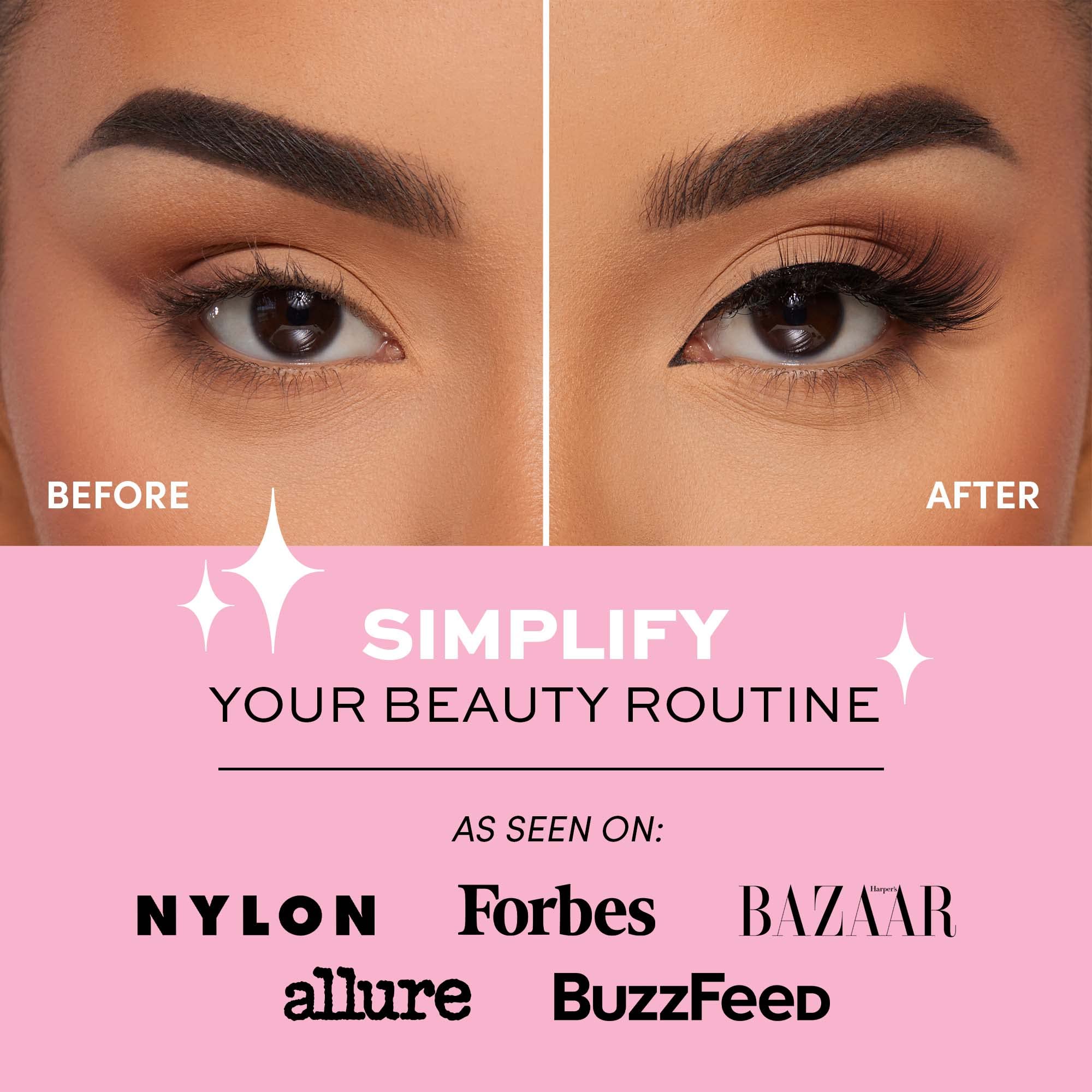 Glamnetic Magnetic Eyelashes - Lucky | Short Magnetic Lashes, 60 Wears Reusable High Volume Faux Mink Lashes, Cat Eye Flared - 1