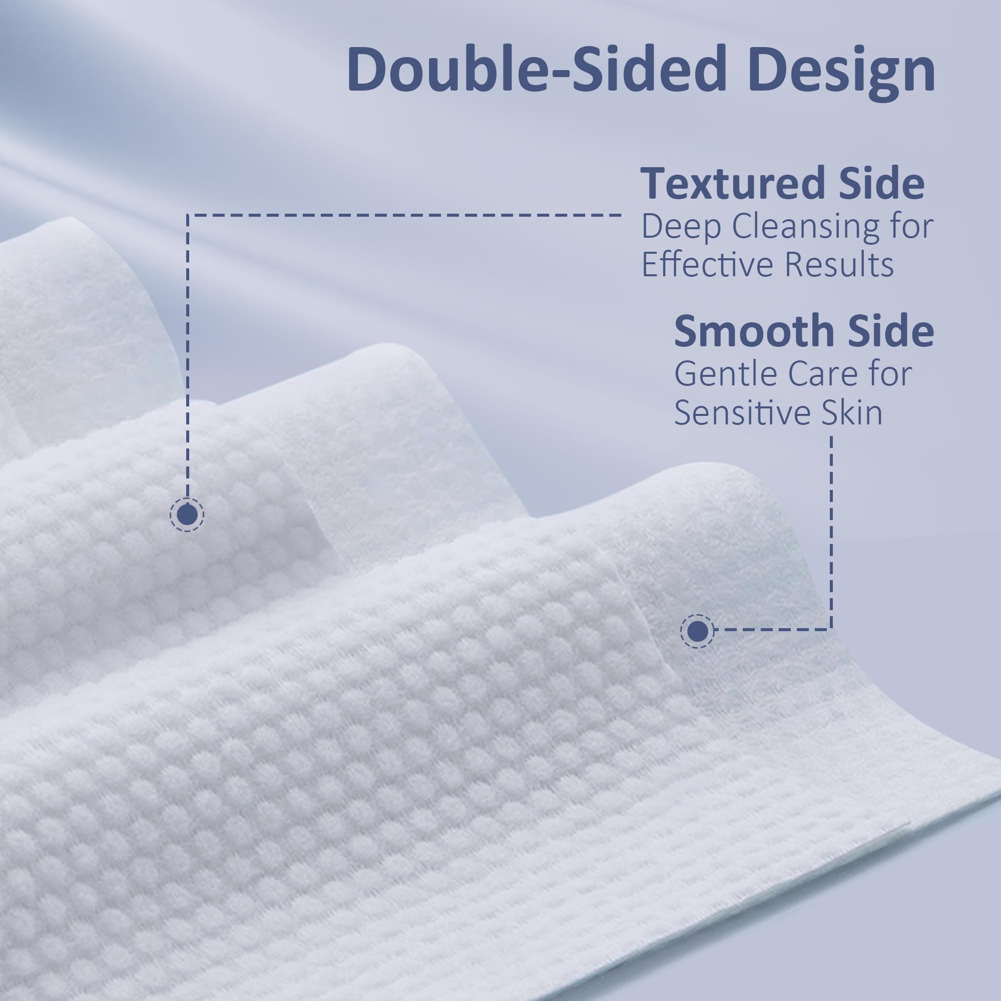Ourmed Life Face Towels, Disposable Biodegradable Clean Facial Wash Cloth for Sensitive Skin, Lint- free Facial Tissue for Clean