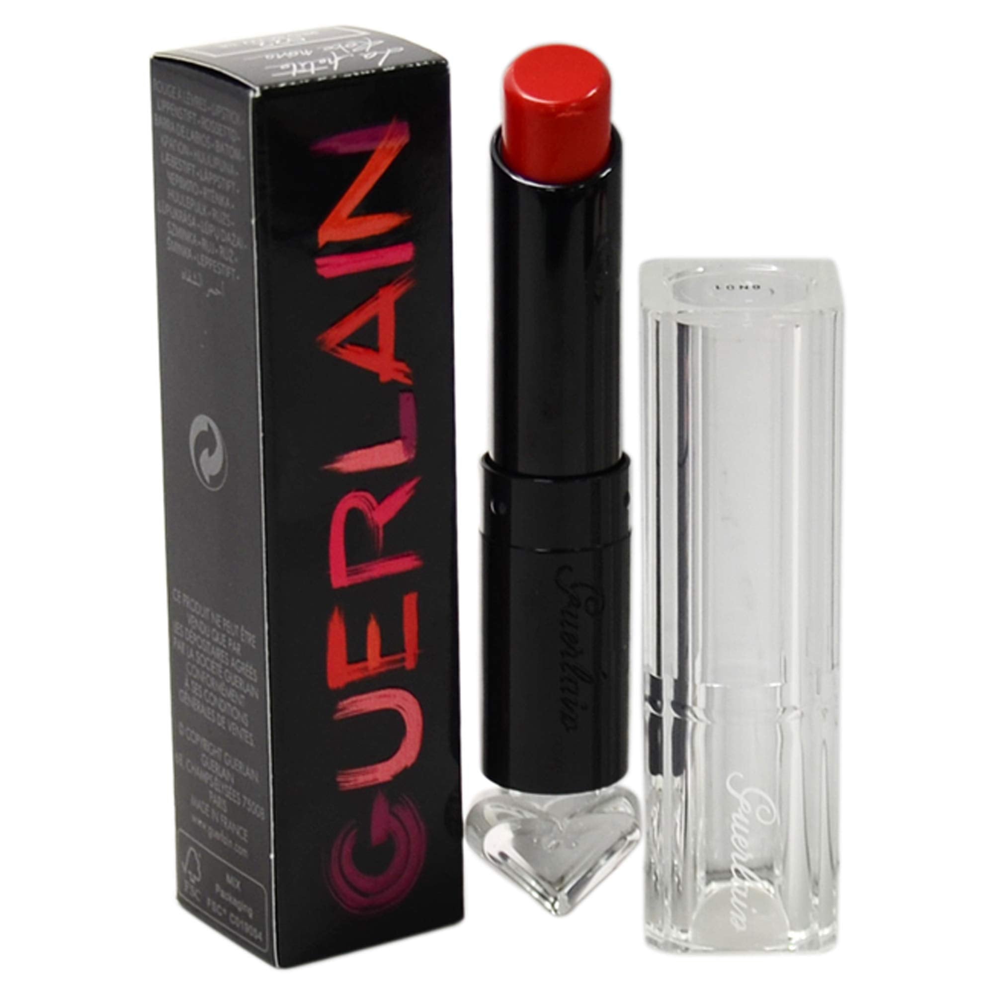 Guerlain La Petite Robe Noire Deliciously Shiny Lip Color # 022 Red Bow Tie Lipstick for Women, 0.09 Ounce