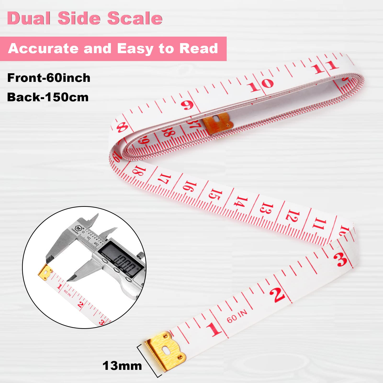 12 Packs Soft Tape Measure Body Measuring Tape, Small Fabric Sewing Tailor Cloth Waist Pink Mini Tape Measure Body Measuring Tap