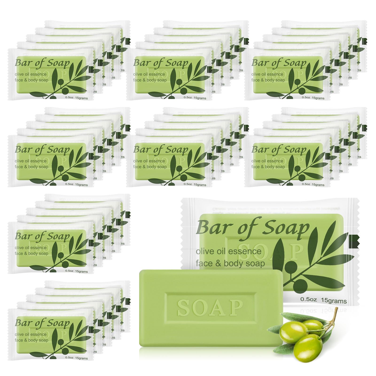 skourvut Bulk Bar Soap Travel Olive Oil Soap Bars Bulk 0.5 oz,Guest Soaps Small for Bathroom, Hotel Soap Bars for Hotel Hospital