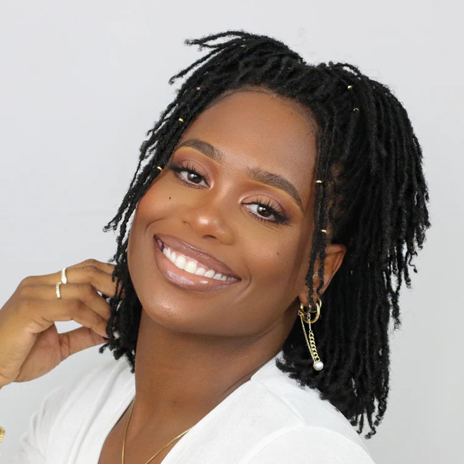 Loc Extension Human Hair 6 inch 0.4cm Width 100% Permanent huamn hair Dreadlocks Extension Can Be Dyed Bleached Curled Handmade 