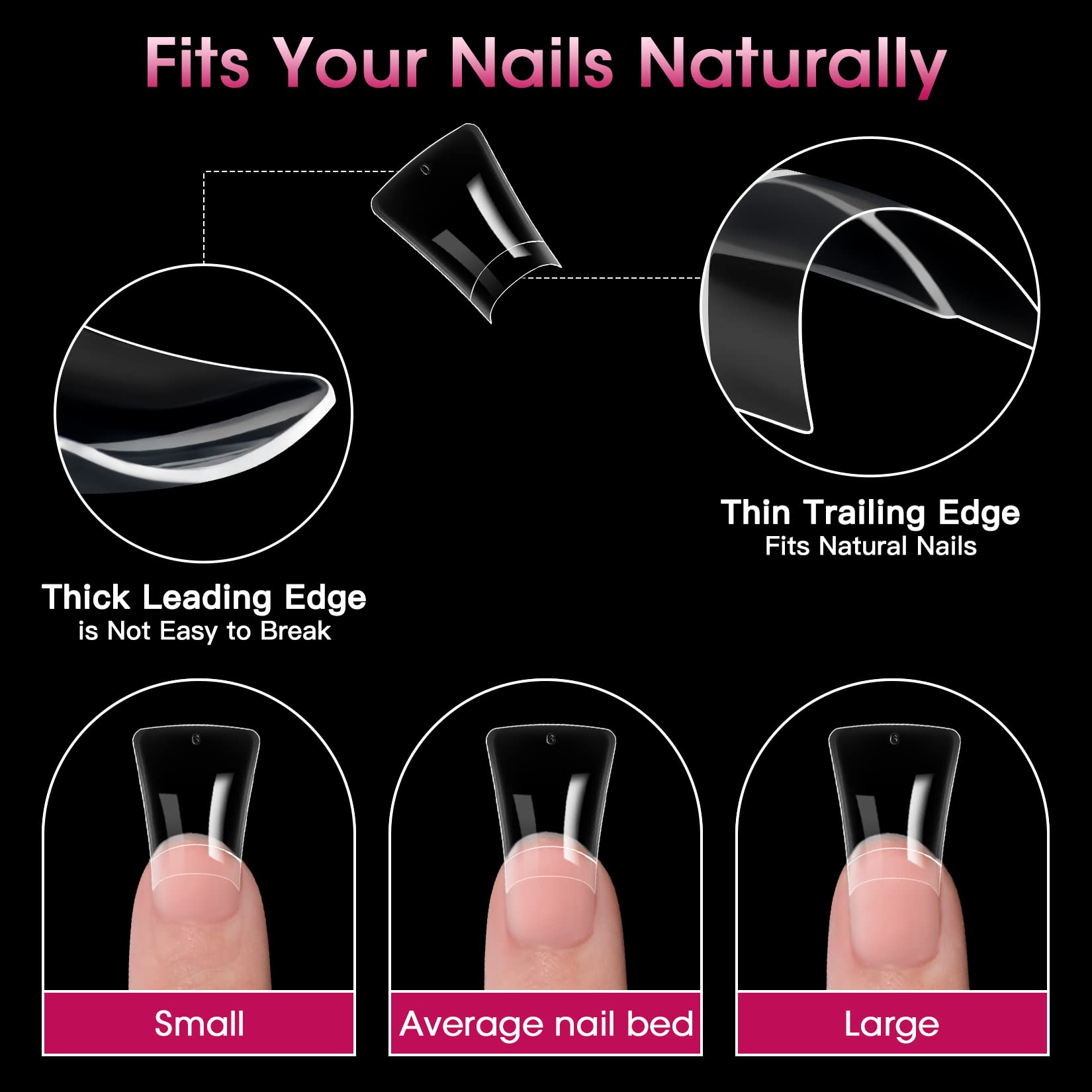 krofaue Duck Nail Tips - 240pcs Clear Soft Gel Curved Half Cover Nails - Plastic French Style with Box - Perfect for Nail Salon