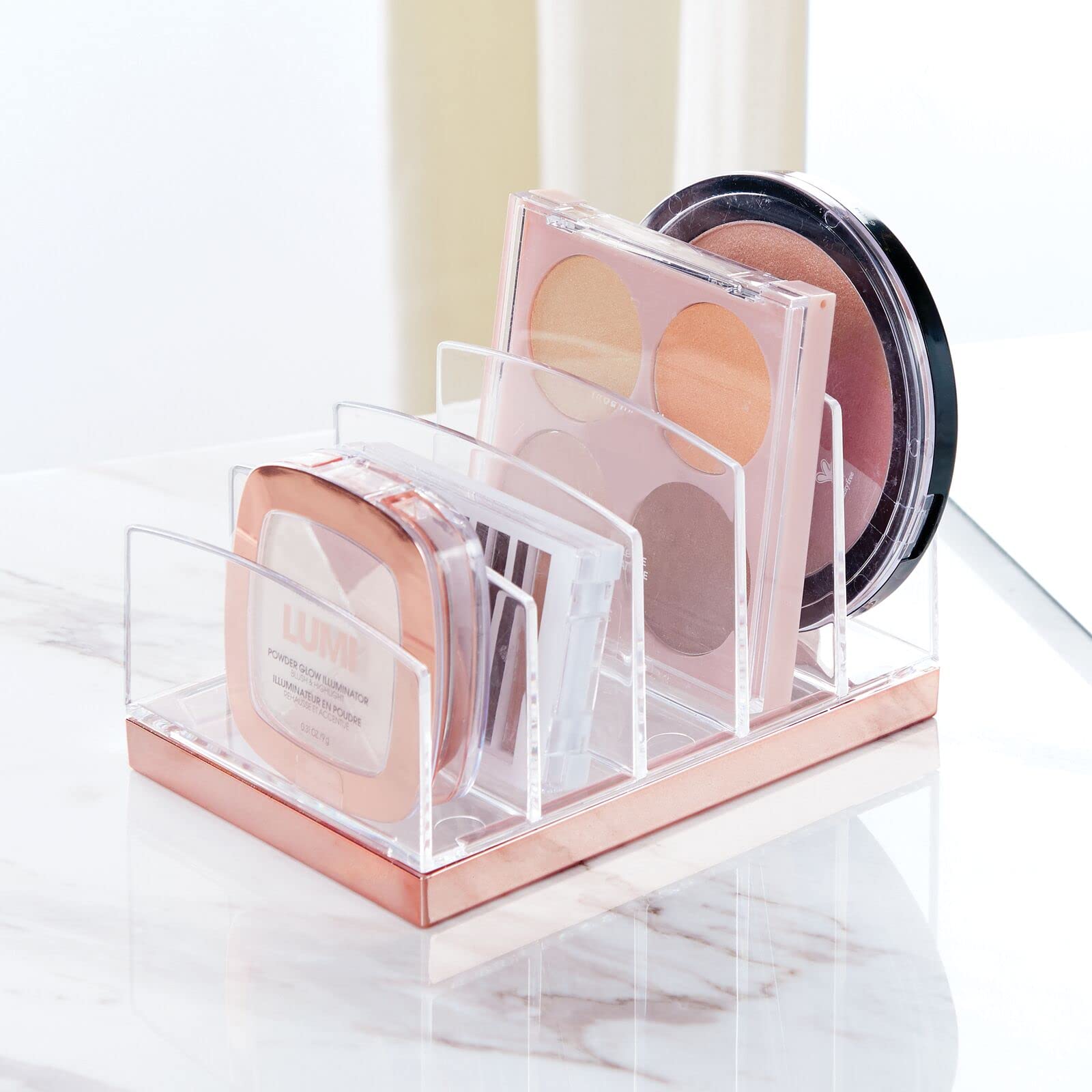 Mdesign Plastic Makeup Organizer For Bathroom Countertops, Vanities, Cabinets: Cosmetics Storage Solution For - Eyeshadow Palett