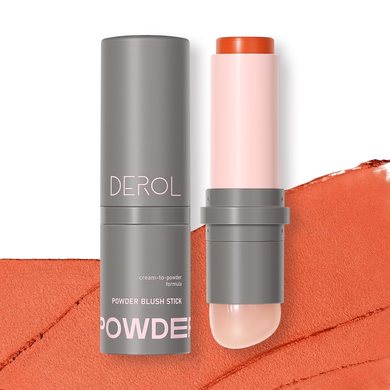 SWETIYOU Cream to Powder Blush Stick, Built-In Jelly-like Silicone Makeup Applicator, Buildable & Blendable, Multi-use Blush Mak