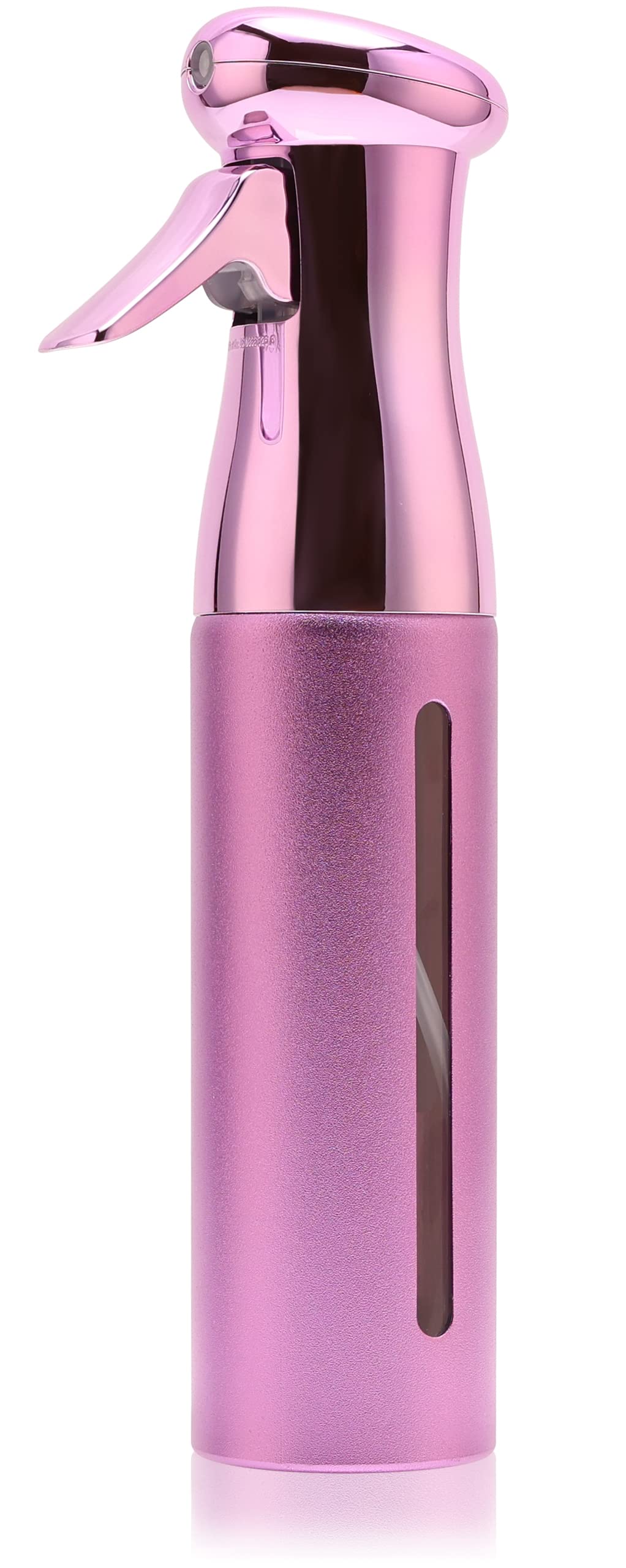Salon Style Hair Spray Bottle, Fine Mist Continuous Spray Bottle | 10 Oz Luminous Aerosol Free Water Sprayer For Hairstyling, Pl