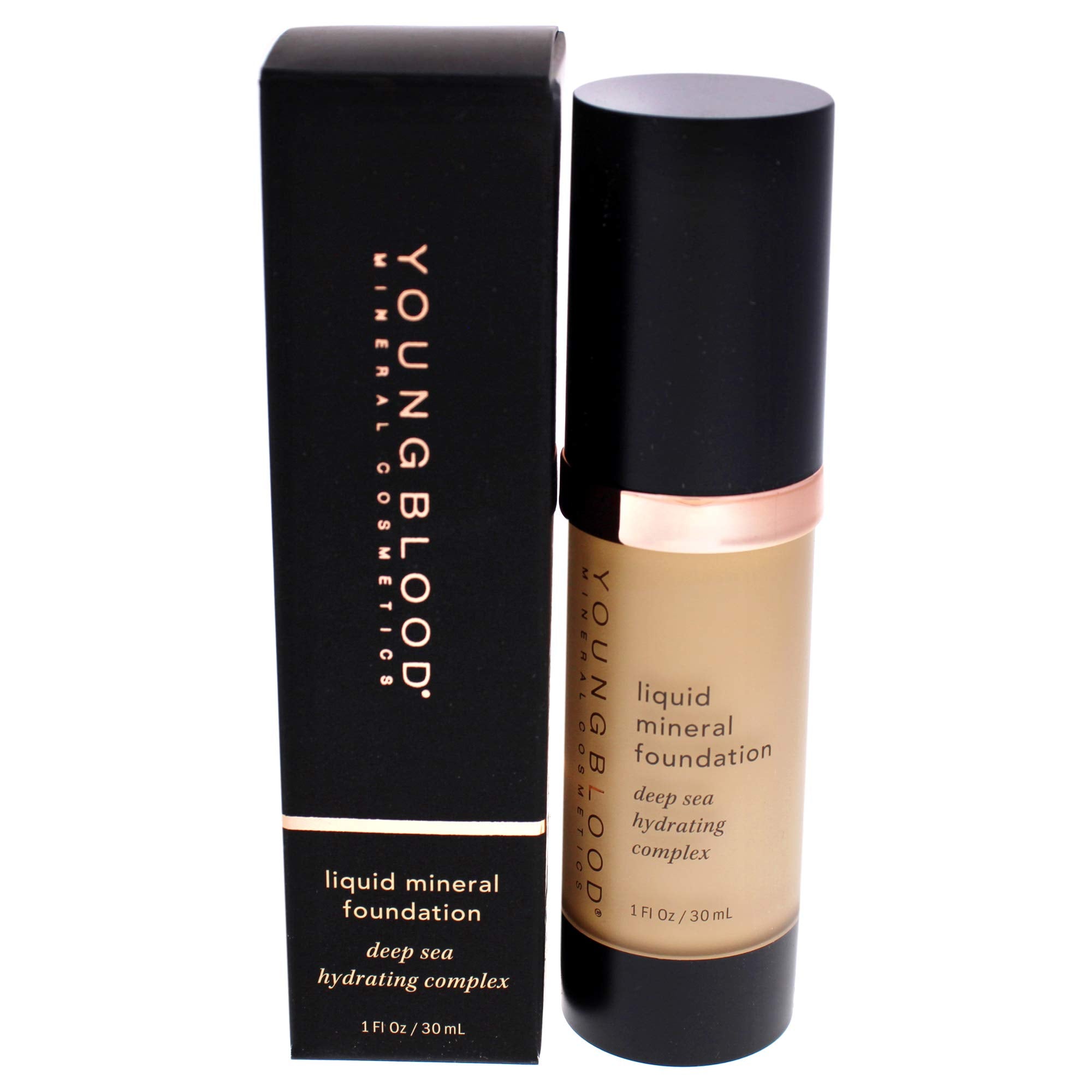 Youngblood Liquid Mineral Foundation, Sand, 17 Shades, Vegan, Cruelty-Free, Gluten-Free