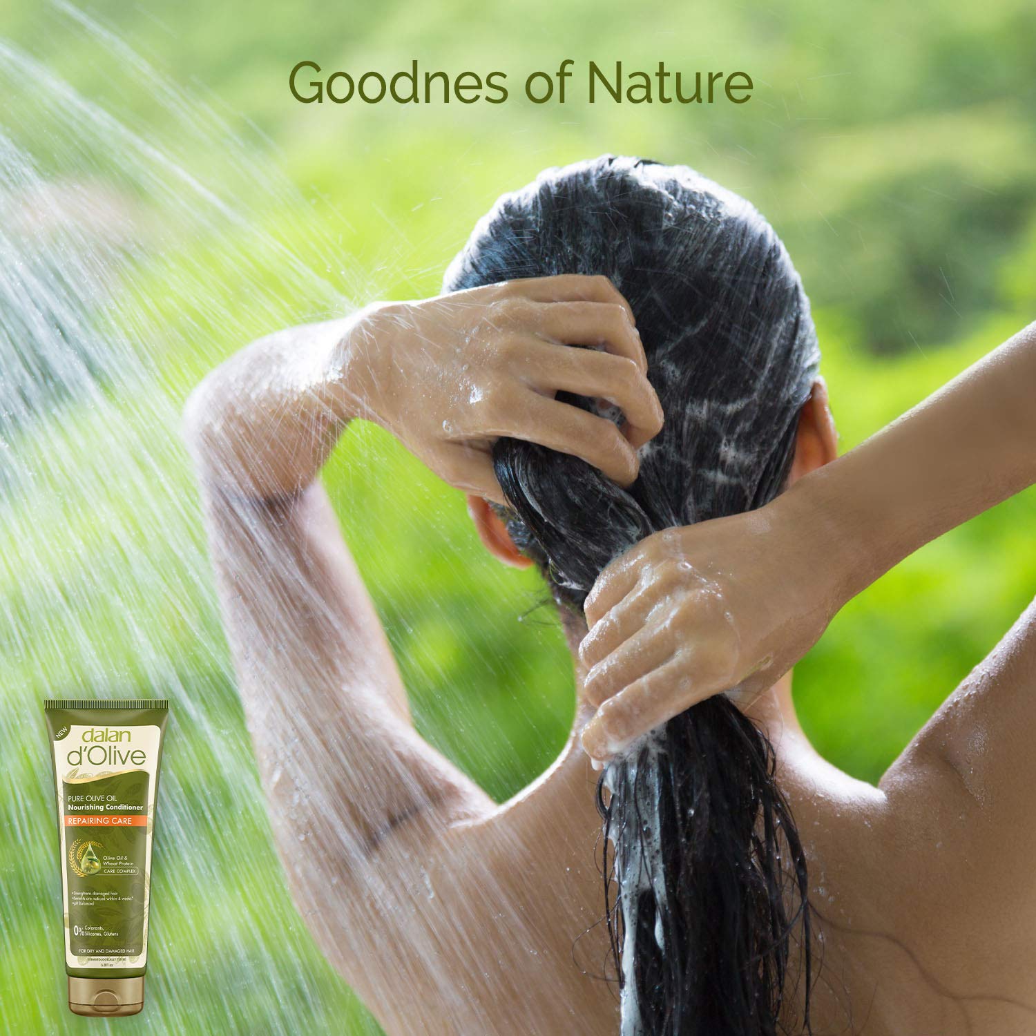 Dalan 100% Pure Olive Oil Hair Conditioner Repair Care for Dry and Damaged Hair Preventing it from Forming Split Ends Paraben-Si