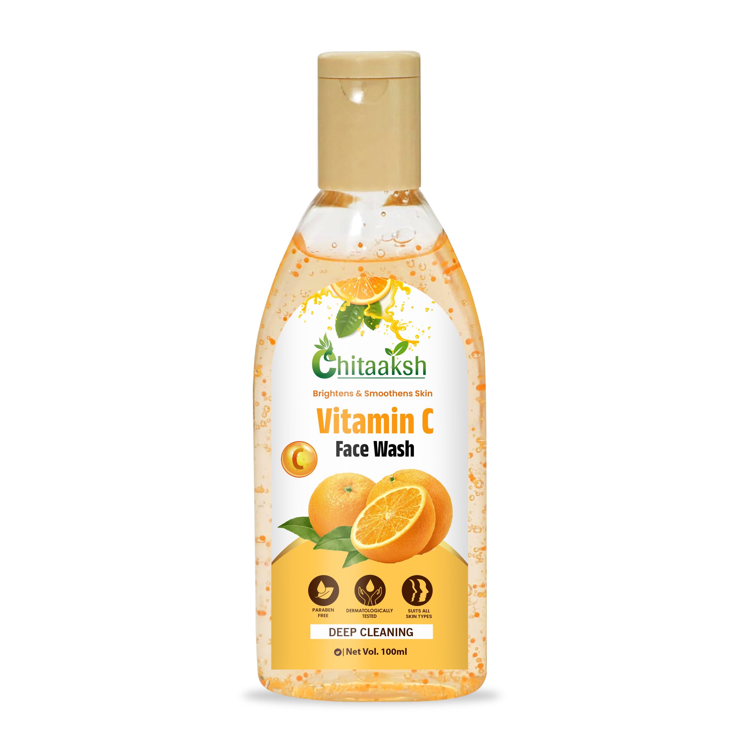 Vitamin C Face Wash For Glowing Skin | Brightens & Smoothens | Deep Cleansing | Paraben Free & Dermatologically Tested | Suits A