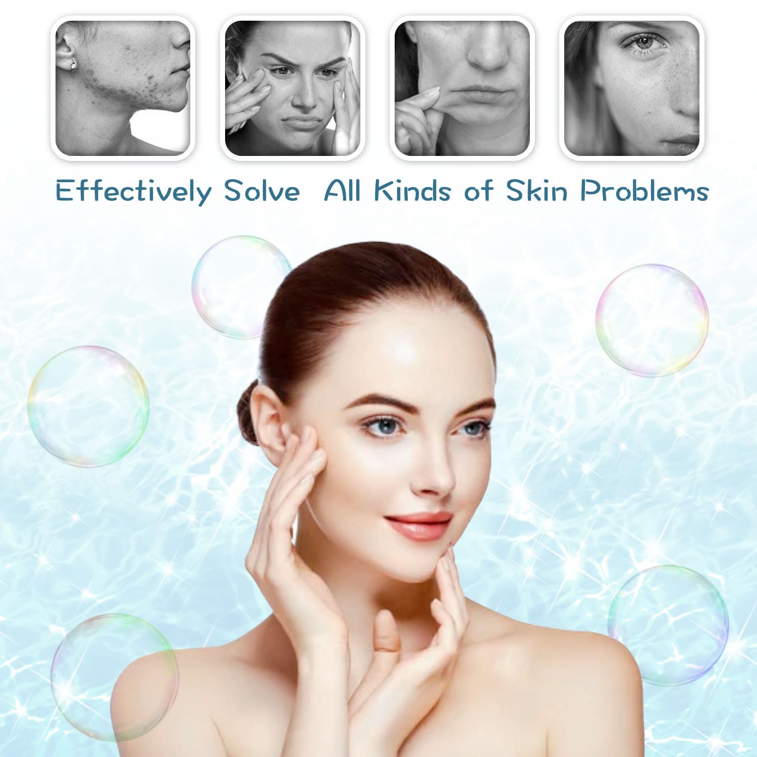 Led Face Mask Light Therapy, 7 Led Light Therapy Facial Skin Care Mask - Blue & Red Light for Acne Photon Mask - Skin Care Mask