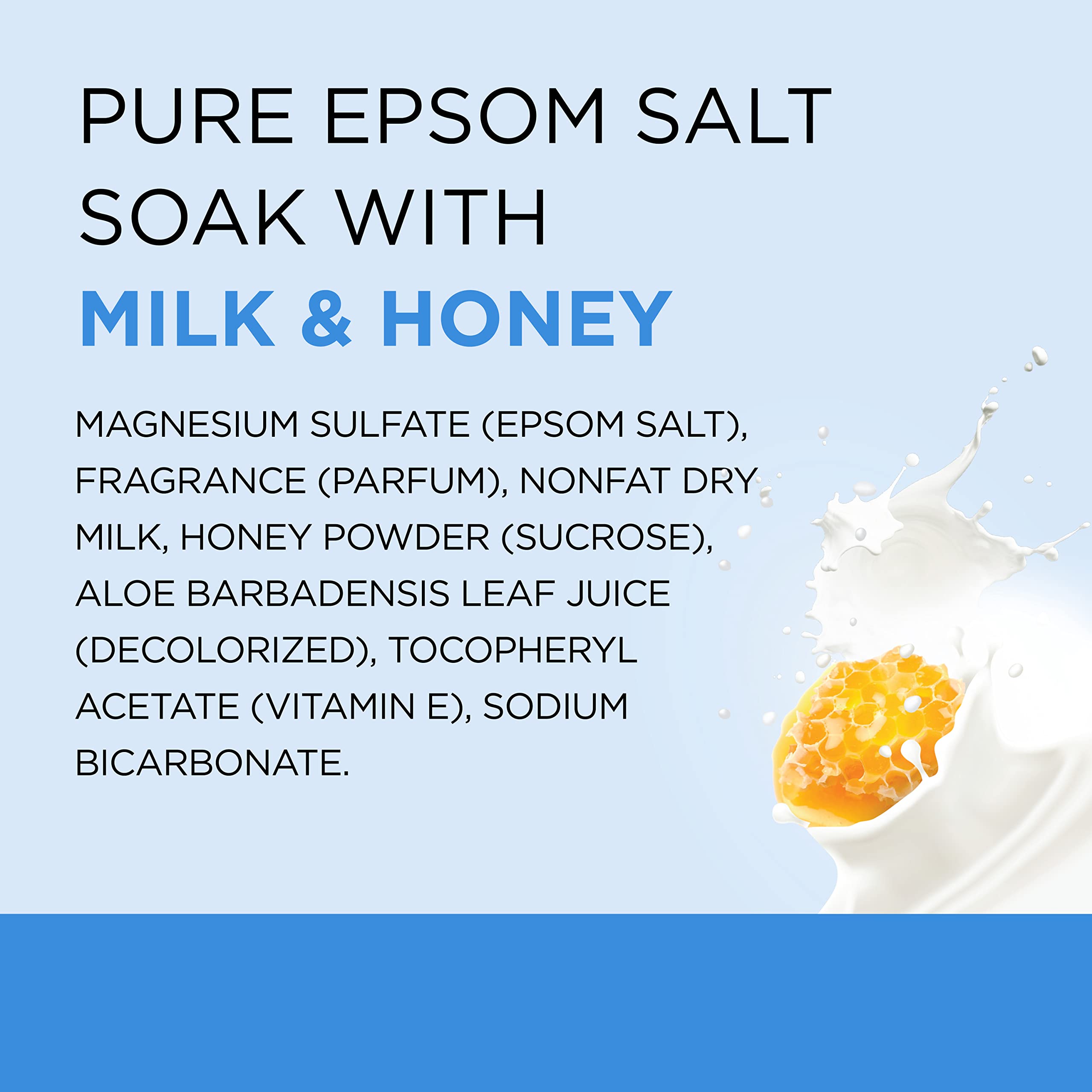 Dr Teal's Epsom Salt Soaking Solution, Soften & Nourish with Milk and Honey, 48 Oz (Packaging May Vary)