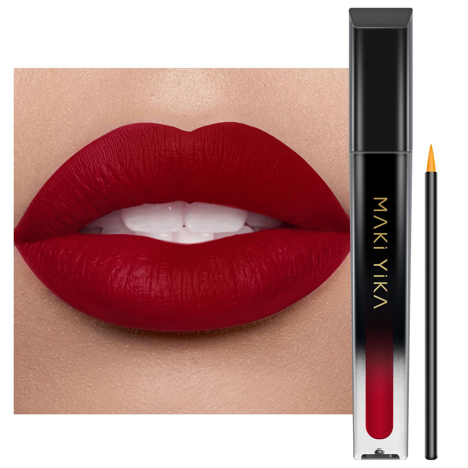 Maki Yika Red Lipstick For Women Color Stay Long Lasting Lipsticks, No Smudge Matte Liquid Lipstick Transferproof Cruelty-Free L