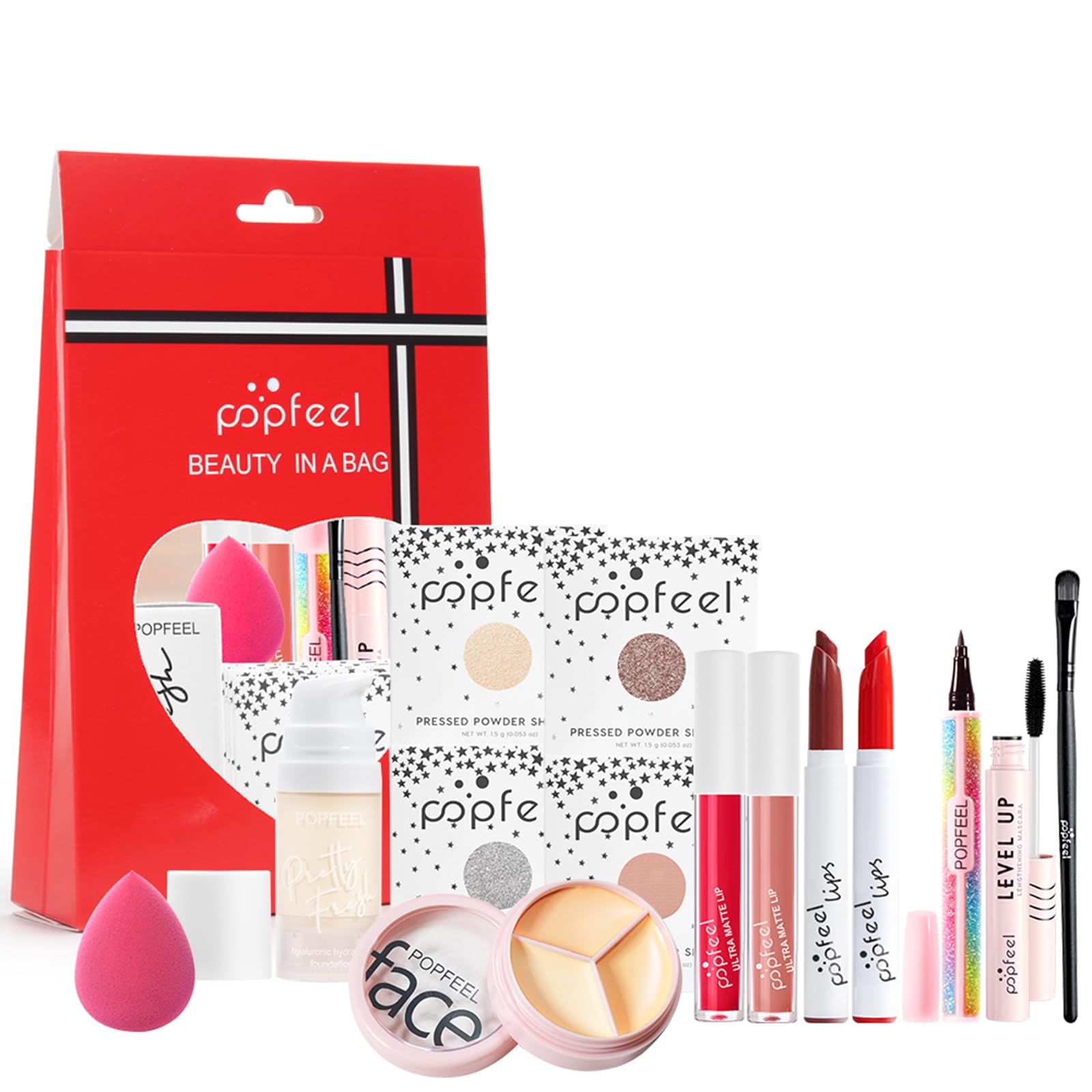 FantasyDay All-in-one Holiday Makeup Gift Set | Full Makeup Kit for Women Multipurpose Essential Bundle Include Eyeshadow Palett