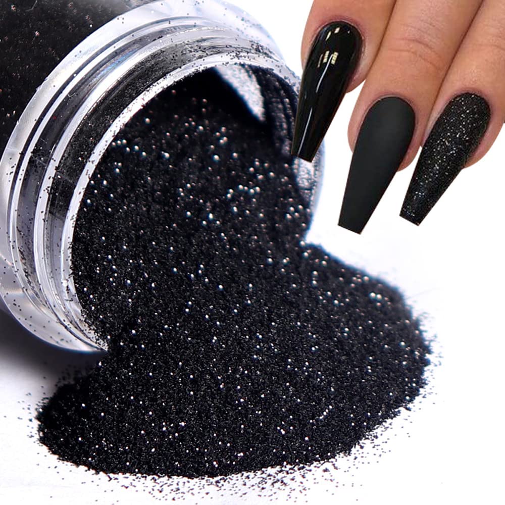 0.2mm Shimmer Black Nail Glitter White Rainbow Holographic Shining Sugar Nail Glitter Candy Coat Powder Sugar Coating Effect Nai