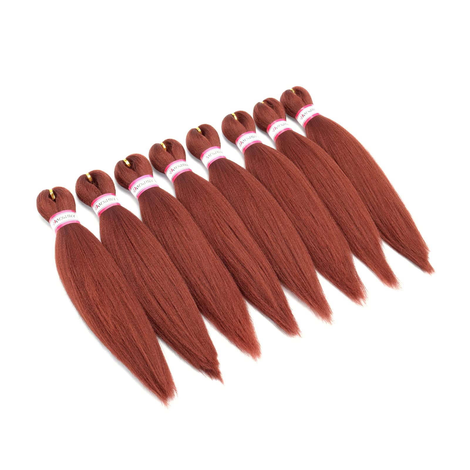 Ginger Braiding Hair Pre Stretched 12 Inch 8 Packs Braiding Hair Extensions For Crochet Box Braids Twists Locs Hair Itch Free So