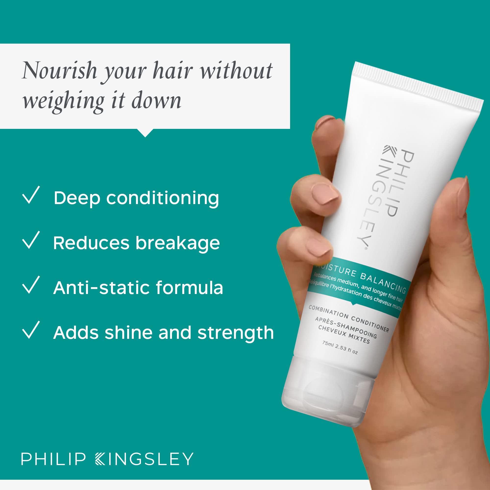 Philip Kingsley Haircare Travel Set: Volumizing Shampoo, Conditioner, and Deep-Conditioning Mask for Fine, Limp Hair - Adds Body