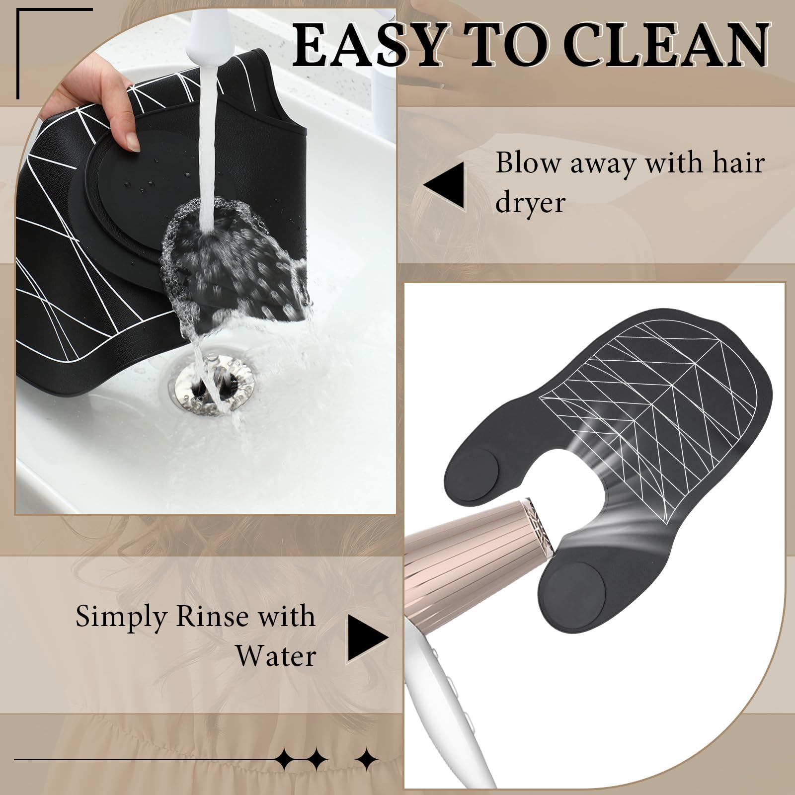 2 Pcs Hair Cutting Guide Collar Silicone Hair Dye Collar Waterproof Cutting Cape For Hair Stylist Rubber Neck Wrap Hair Cutting