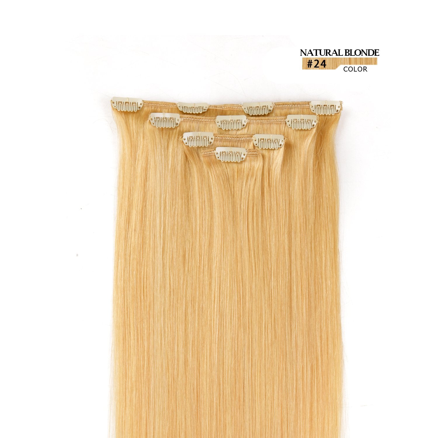 12 '' Clip in Hair Extensions Remy Human Hair for Women - Silky Straight Human Hair Clip in Extensions 50grams 4pieces Natural B