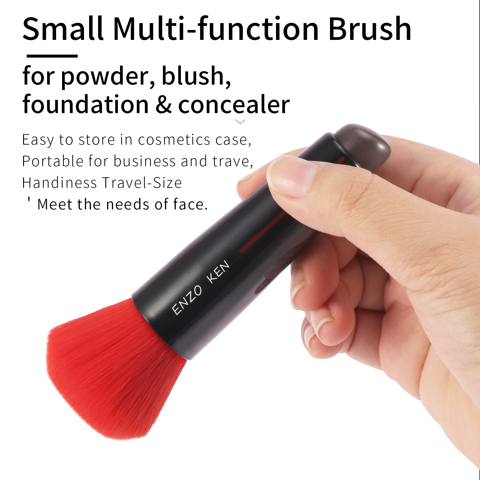 Enzo Ken Angled Concealer Brush Under Eye, Concealer Brush & Kabuki Foundation Brush, Angle Concealer Brush, Liquid Foundation B