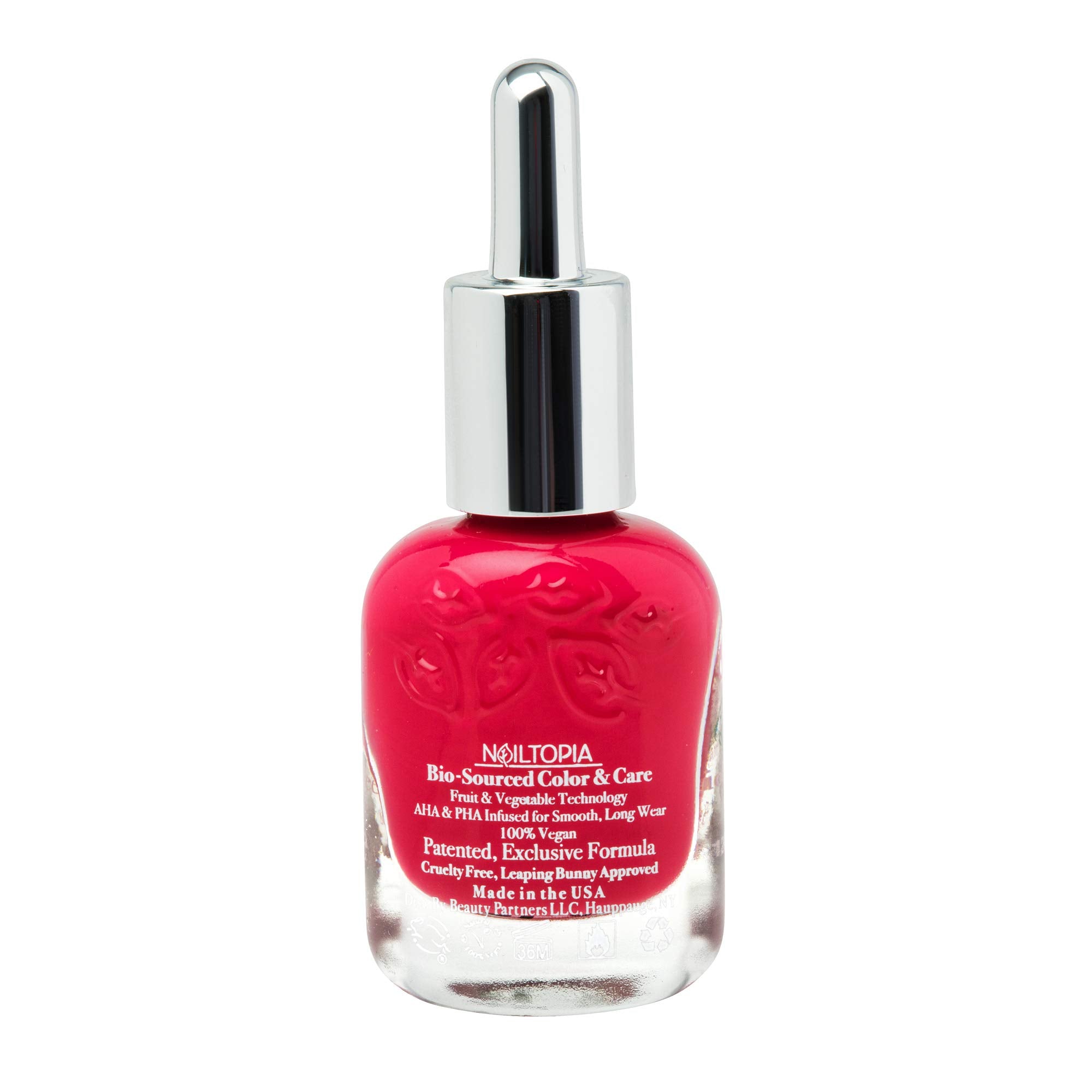 Nailtopia - Plant-Based Chip Free Nail Lacquer - Non Toxic, Bio-Sourced, Long-Lasting, Strengthening Polish - Rosey Cheeks (Rose