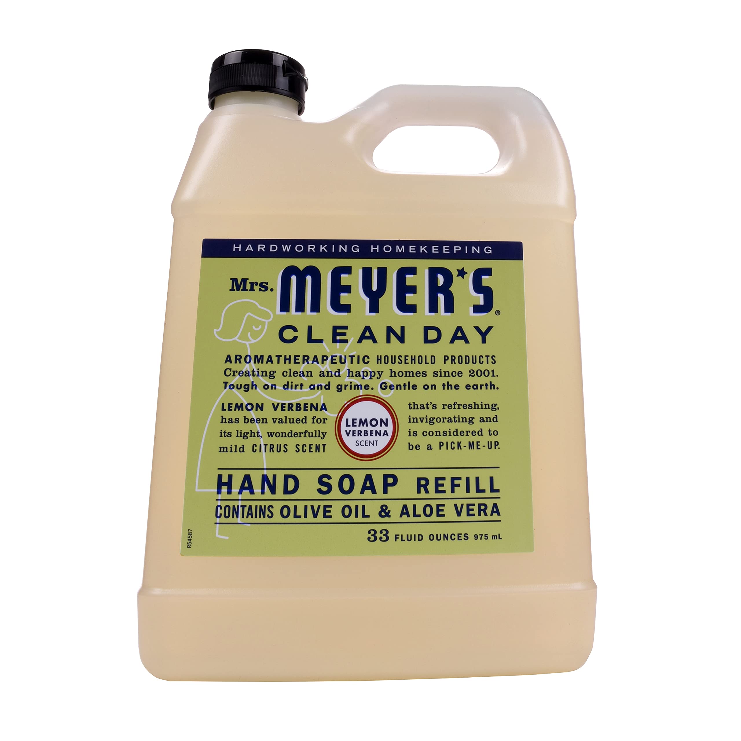 Mrs. Meyers Cleanday Liquid Hand Soap Refill, Lemon Verbena, 33 Fluid Ounce