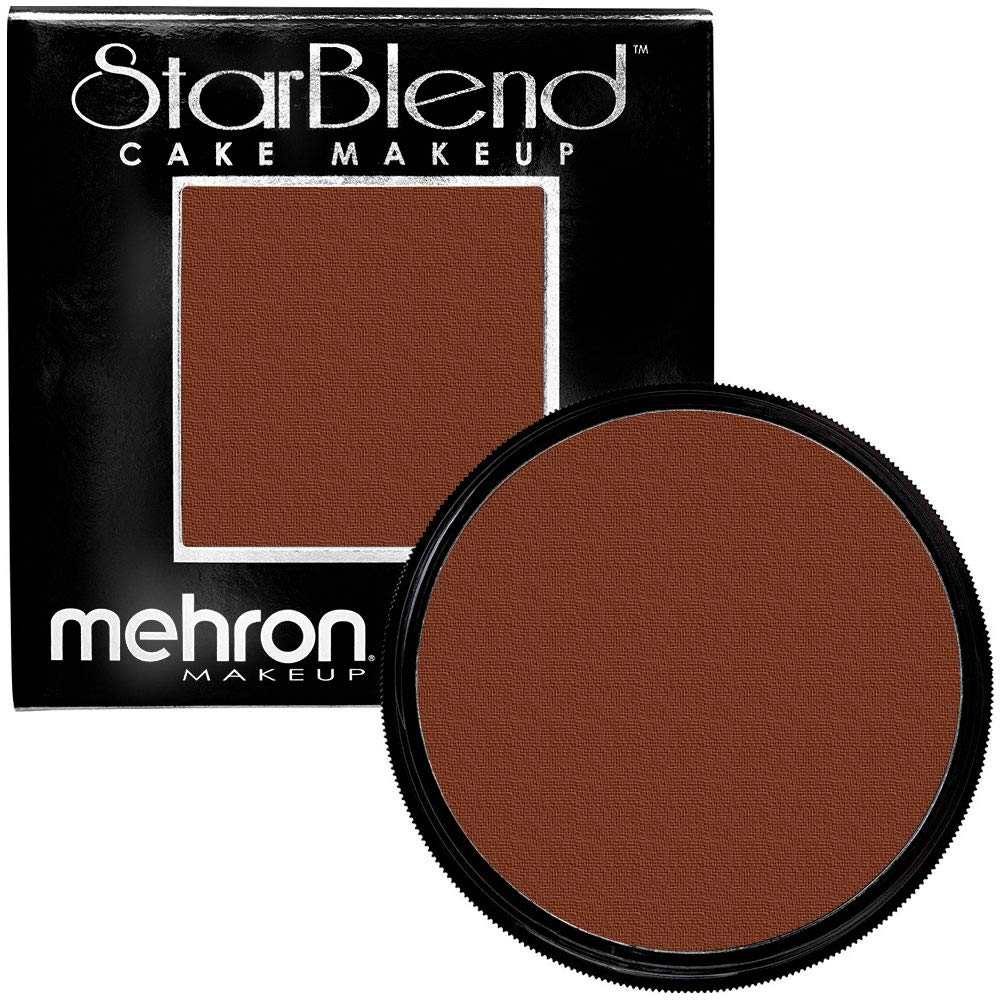 Mehron Makeup StarBlend Cake Makeup | Wet/Dry Pressed Powder Face Makeup | Powder Foundation | Sable Brown Face Paint & Body Pai