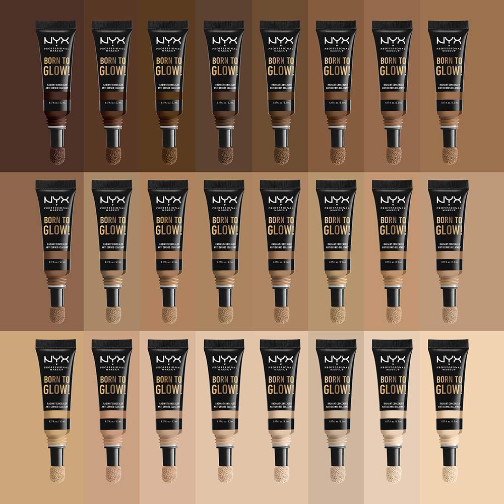 NYX PROFESSIONAL MAKEUP Born To Glow Radiant Concealer, Medium Coverage - Mocha