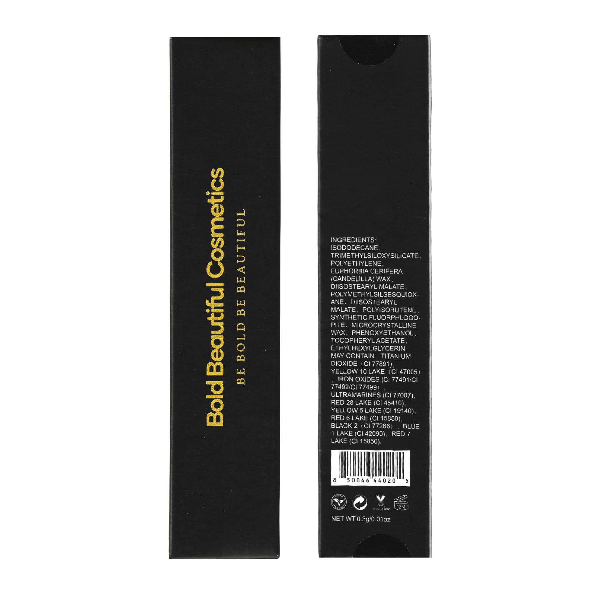 Bold Beautiful Cosmetics Gel Eyeliner Pencil Hypoallergenic Waterproof And Smudge-Proof Vegan Long-Lasting - Black, 1 Count