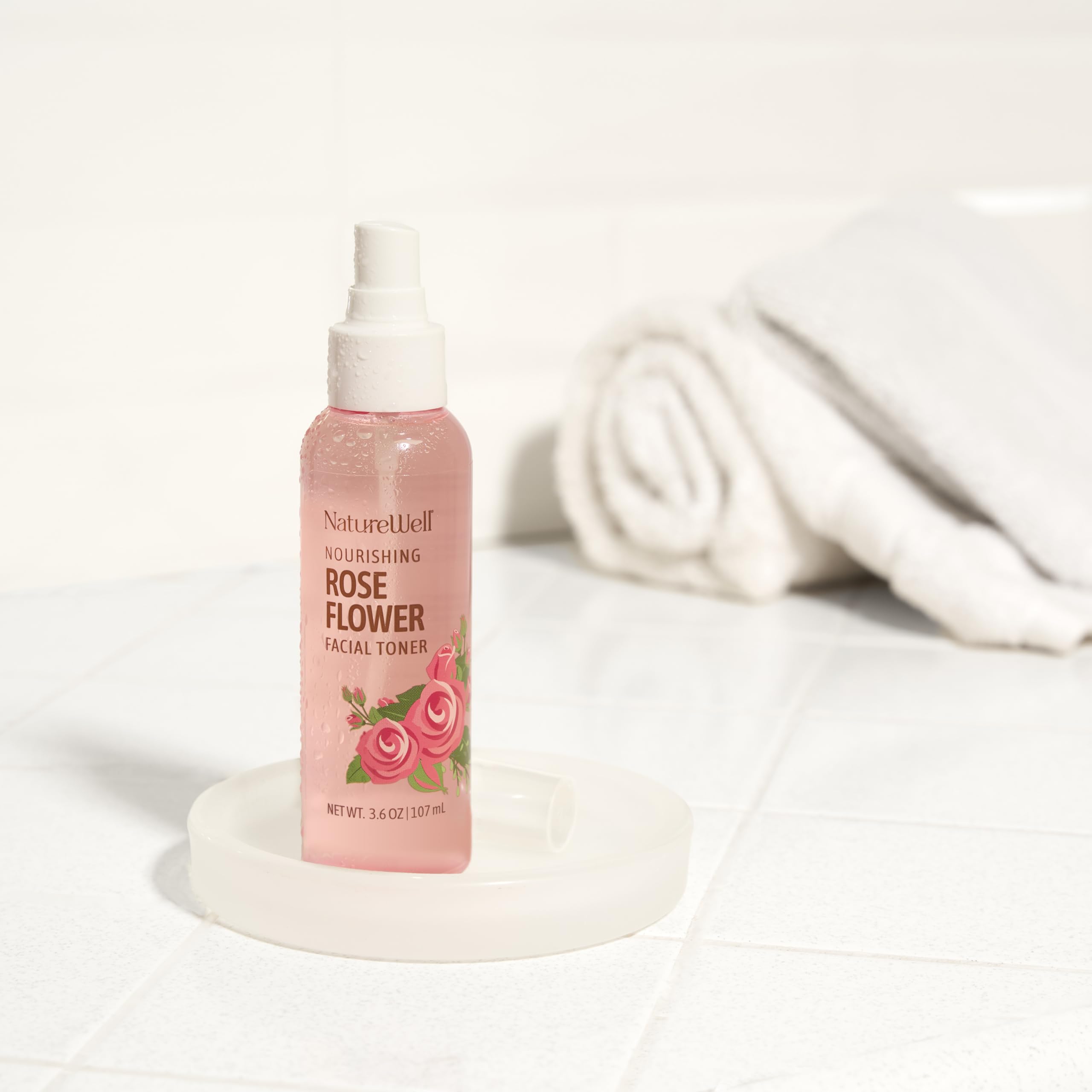 Naturewell Rose Water Hydrating Facial Toner Mist For Dewy & Radiant Skin, 100% Vegan, Refreshing, Conditioning, Soothing, Redne