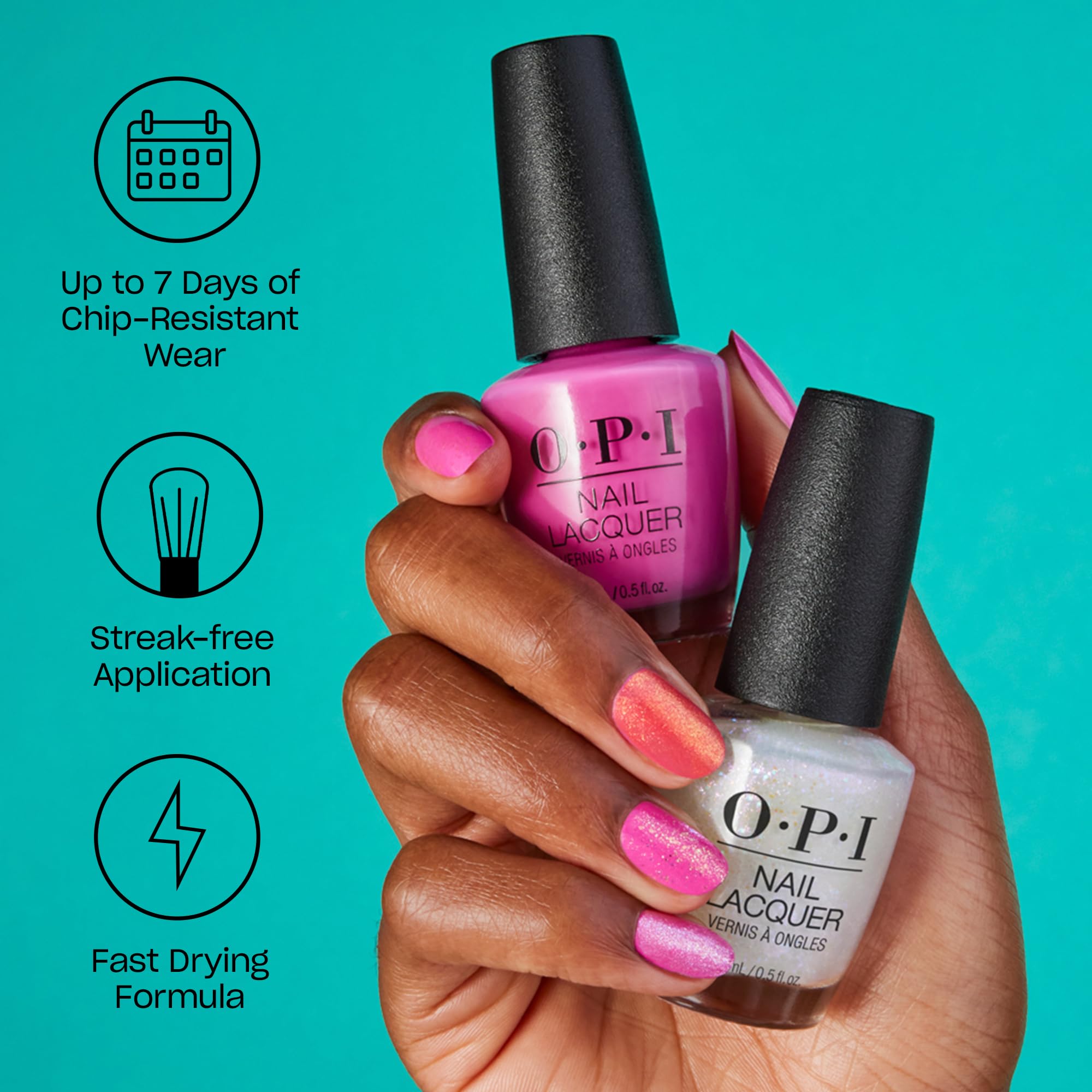 OPI Matte Top Coat | Nail Polish Matte Top Coat | Prevents Chipping, Protects Nails, Matte Finish