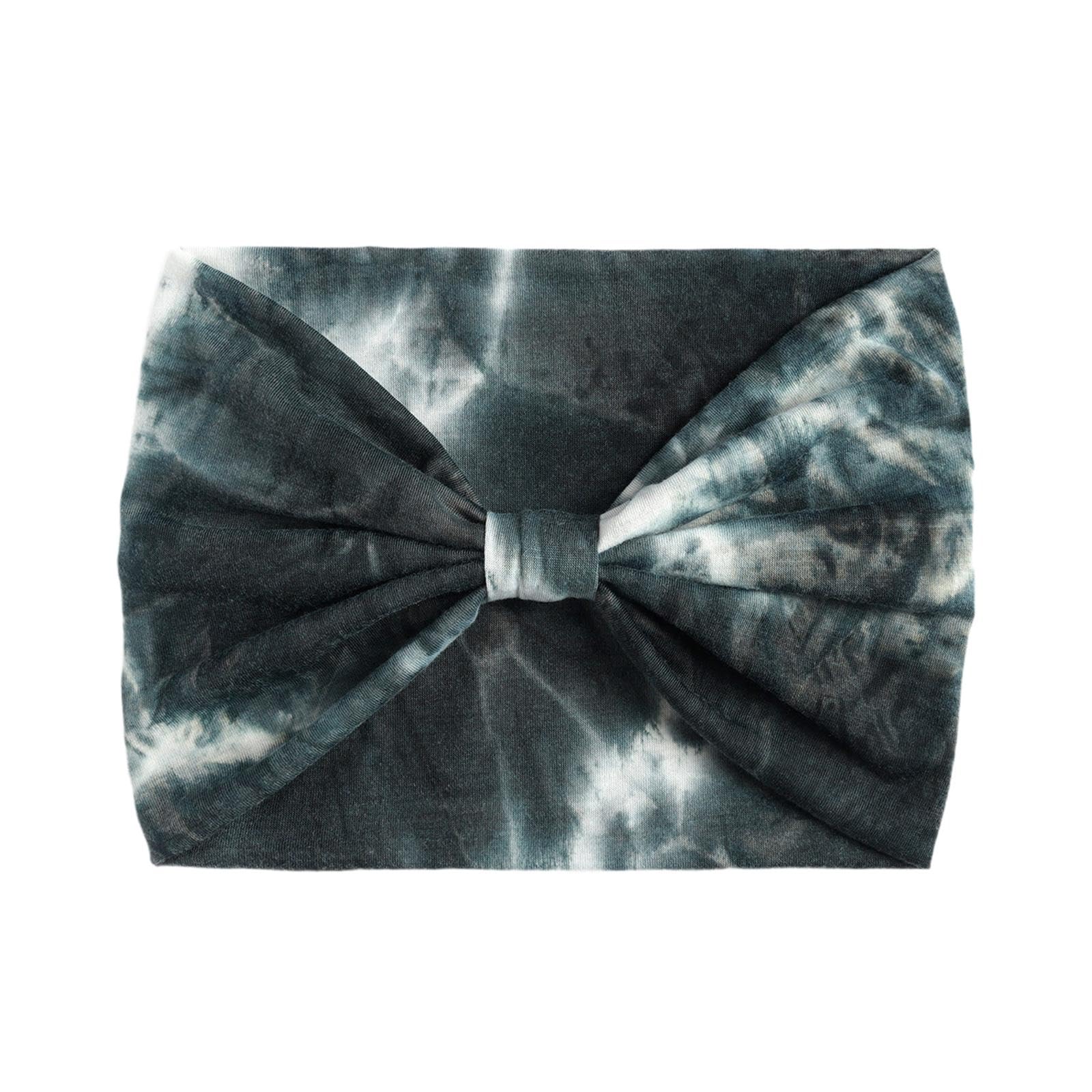 ATORSE?Women Wide Headband Tie Dye Head Scarf Sweat Absorbent Soft Stretchy Bandana Style F