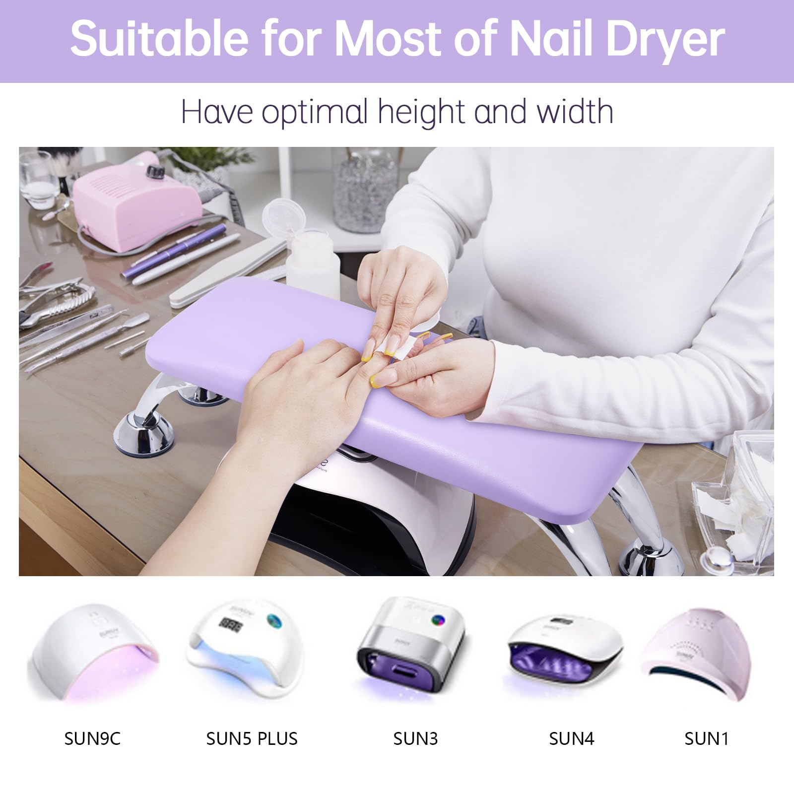 Big Arm Rest For Nails Cushion, Microfiber Leather Hand Rest For Nails Tech, Hand Rest Pillow For Nails Toenails, Detachable Nai