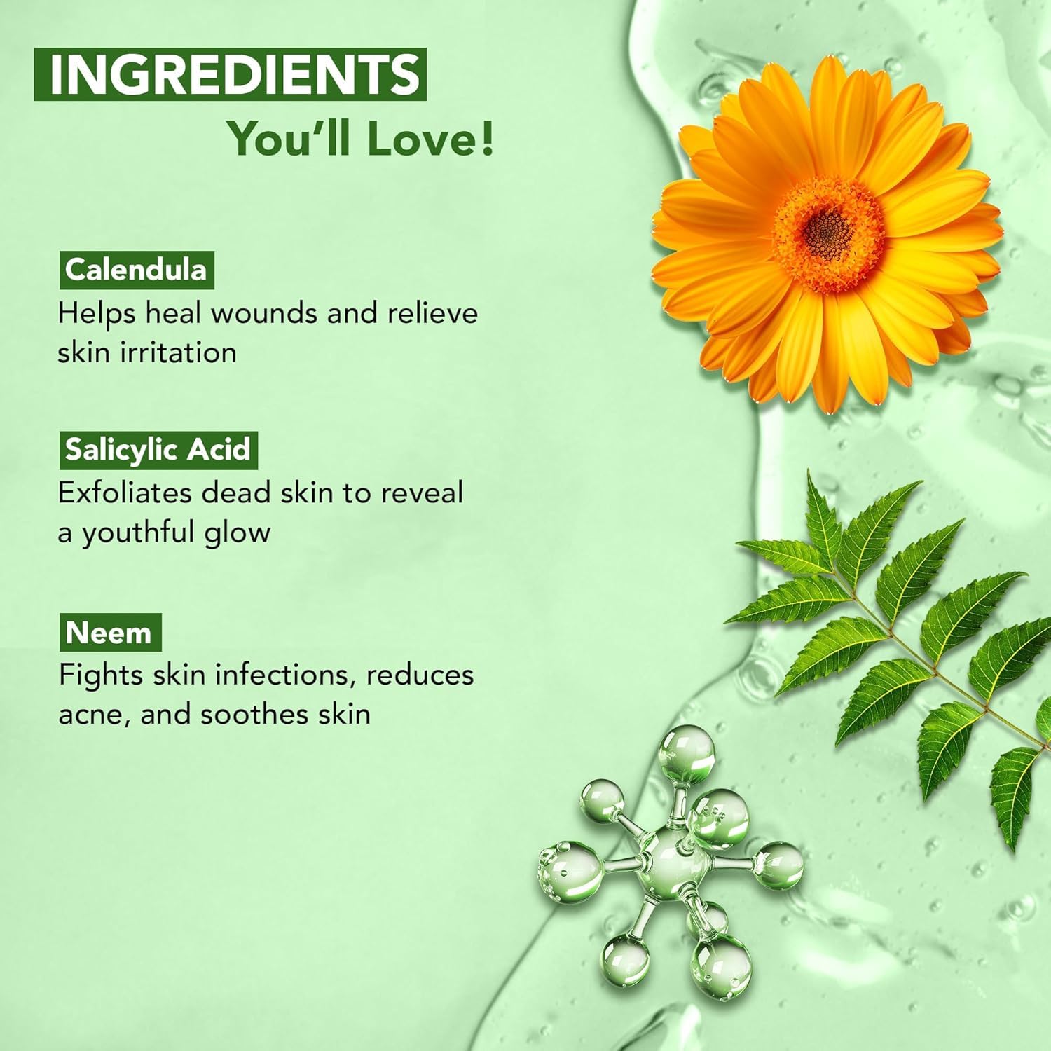 Botanic Hearth Calendula And Salicylic Acid Body Wash 16 Fl Oz | Prevents Acne & Back Acne, Removes Dead Skin, Exfoliating Body