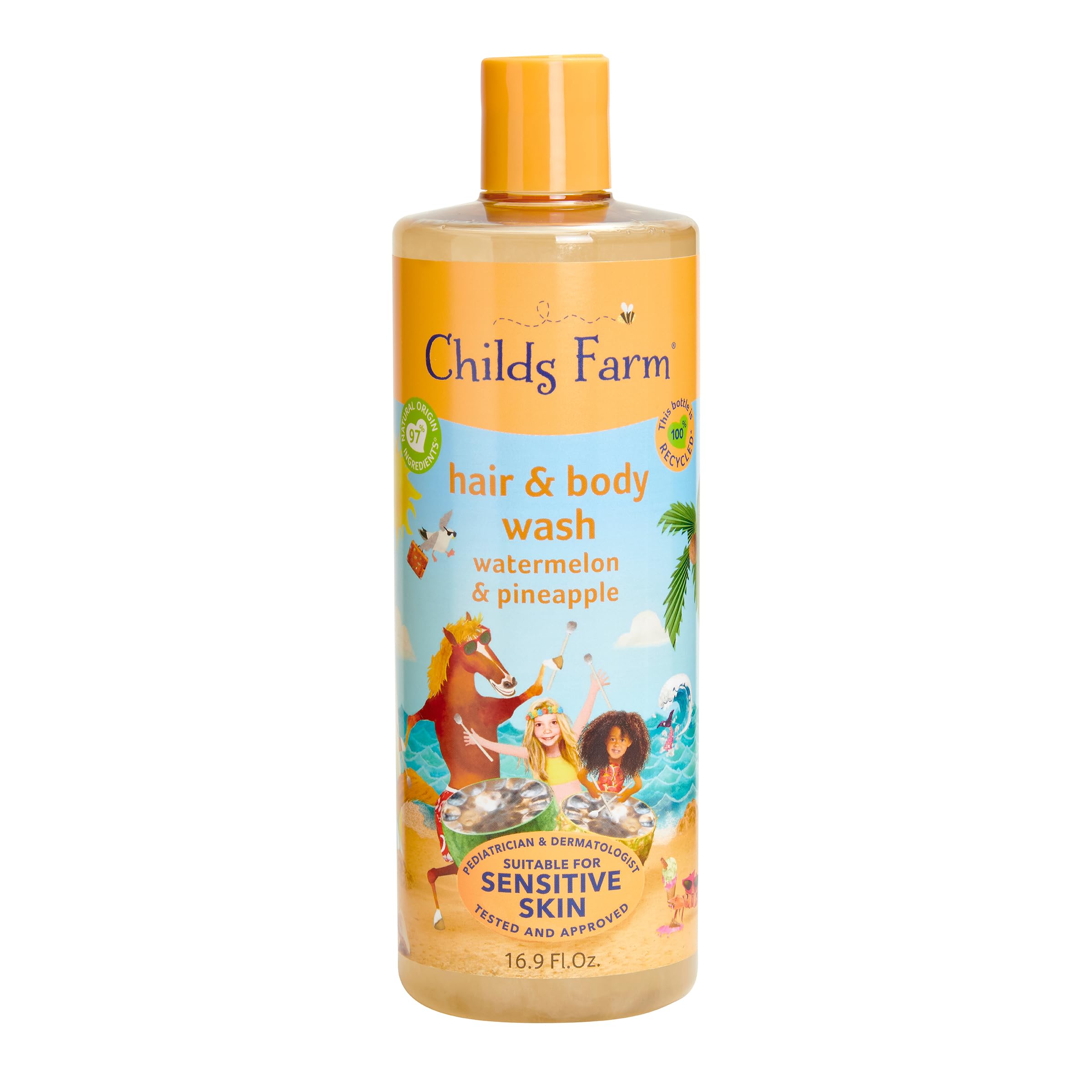 Childs Farm Hair & Body Wash, Watermelon & Pineapple, 16.9 Fl Oz