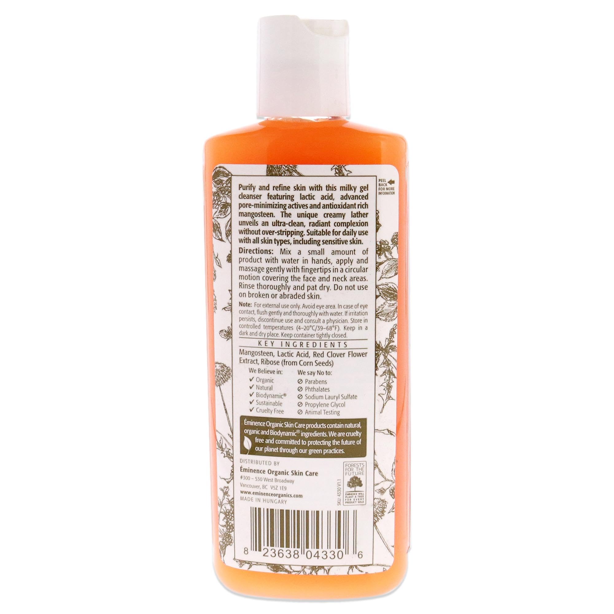 Eminence Organic Skincare Mangosteen Daily Resurfacing Cleanser, 42 Ounce (4330Em)