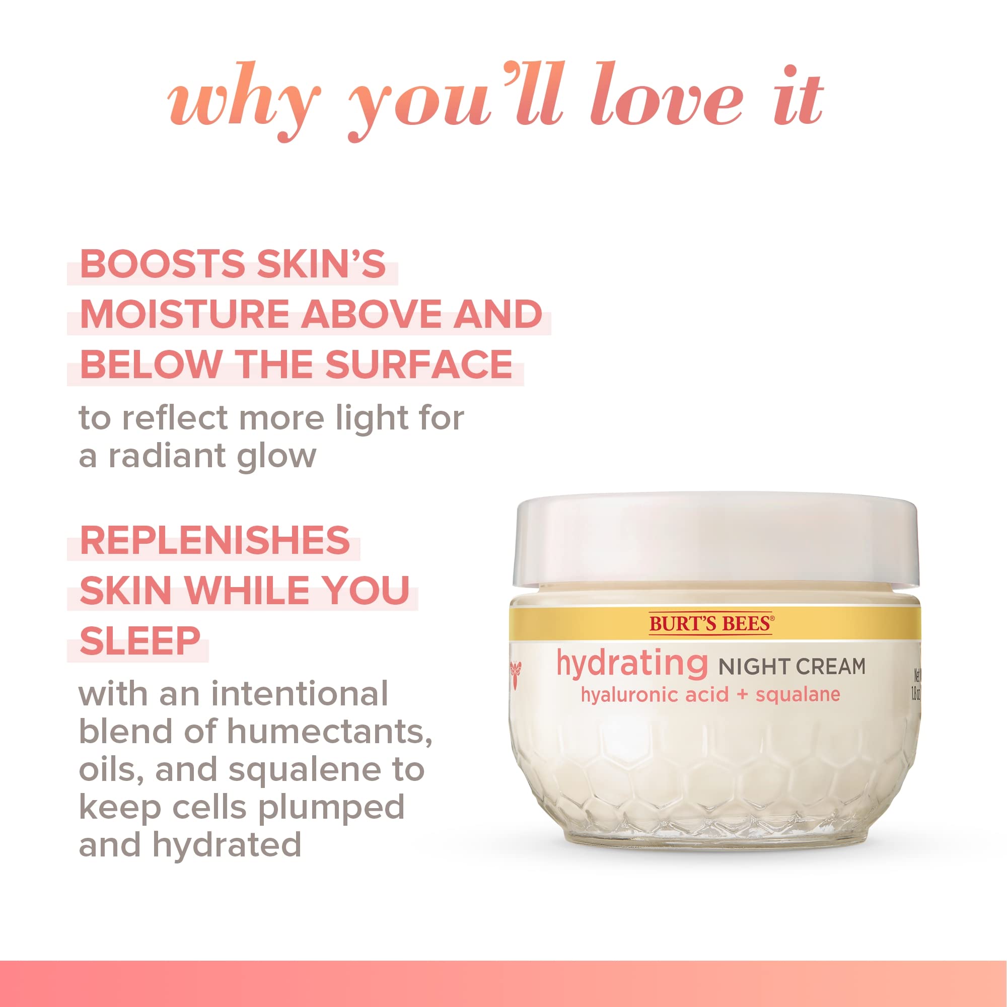Truly Glowing Night Cream By Burts Bees For Unisex - 18 Oz Cream(D0102Hgrfb7)