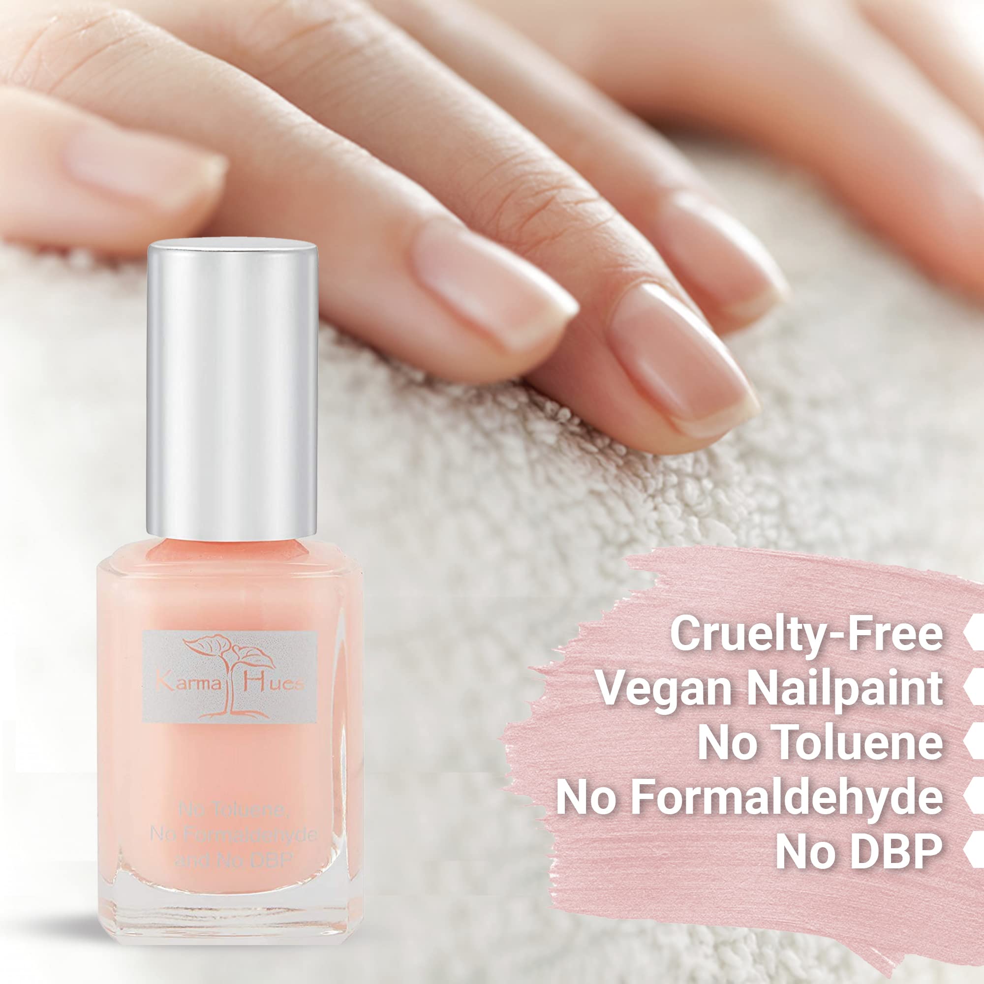 karma organic Natural Nail Polish-Non-Toxic Nail Art, Vegan and Cruelty-Free Nail Paint (SHABBY SHEER)