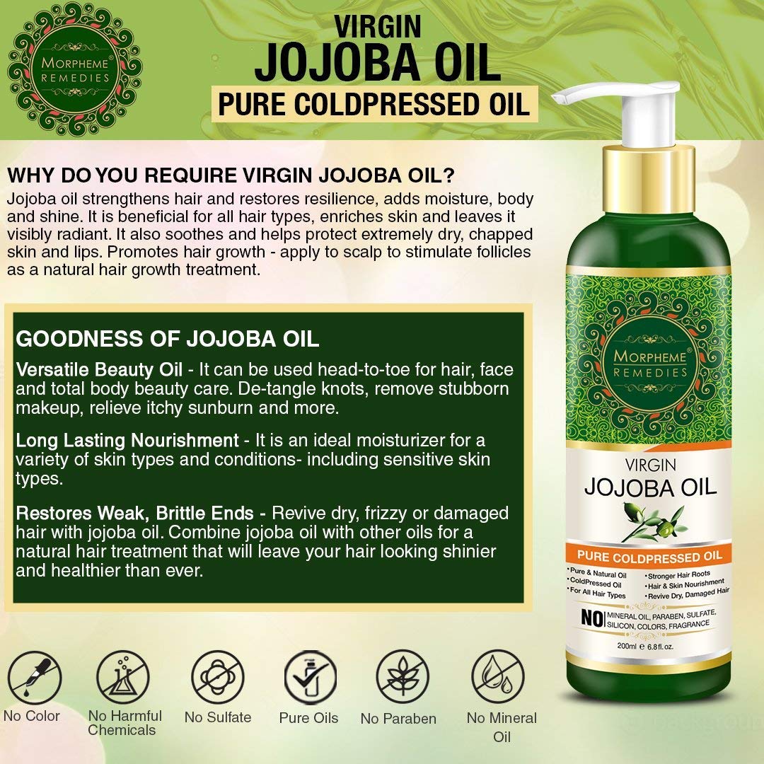 Morpheme Remedies Cold Pressed Virgin Jojoba Oil, 120ml