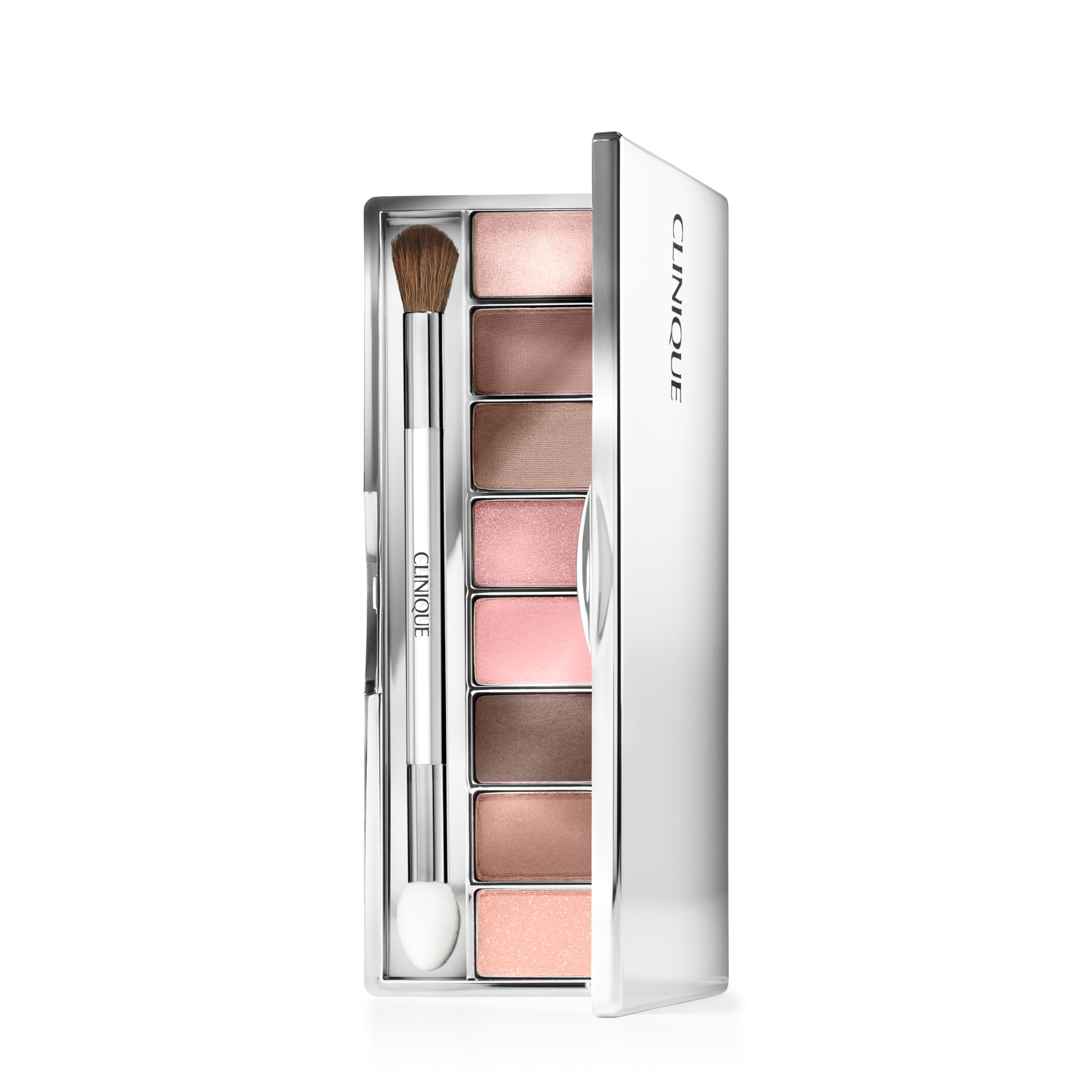 Clinique All About Shadow Eyeshadow Palette Makeup, 8 Silky + Buildable Shades | Safe For Sensitive Eyes, A Pink Honey Affair, 0