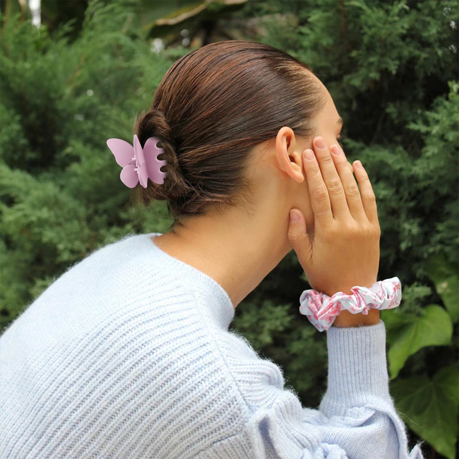 Butterfly Hair Clips Butterfly Claw Clips 2.7'' Hair Clips For Women Hair Clips For Thick Thin Hair Matte Hair Clips Medium Hair