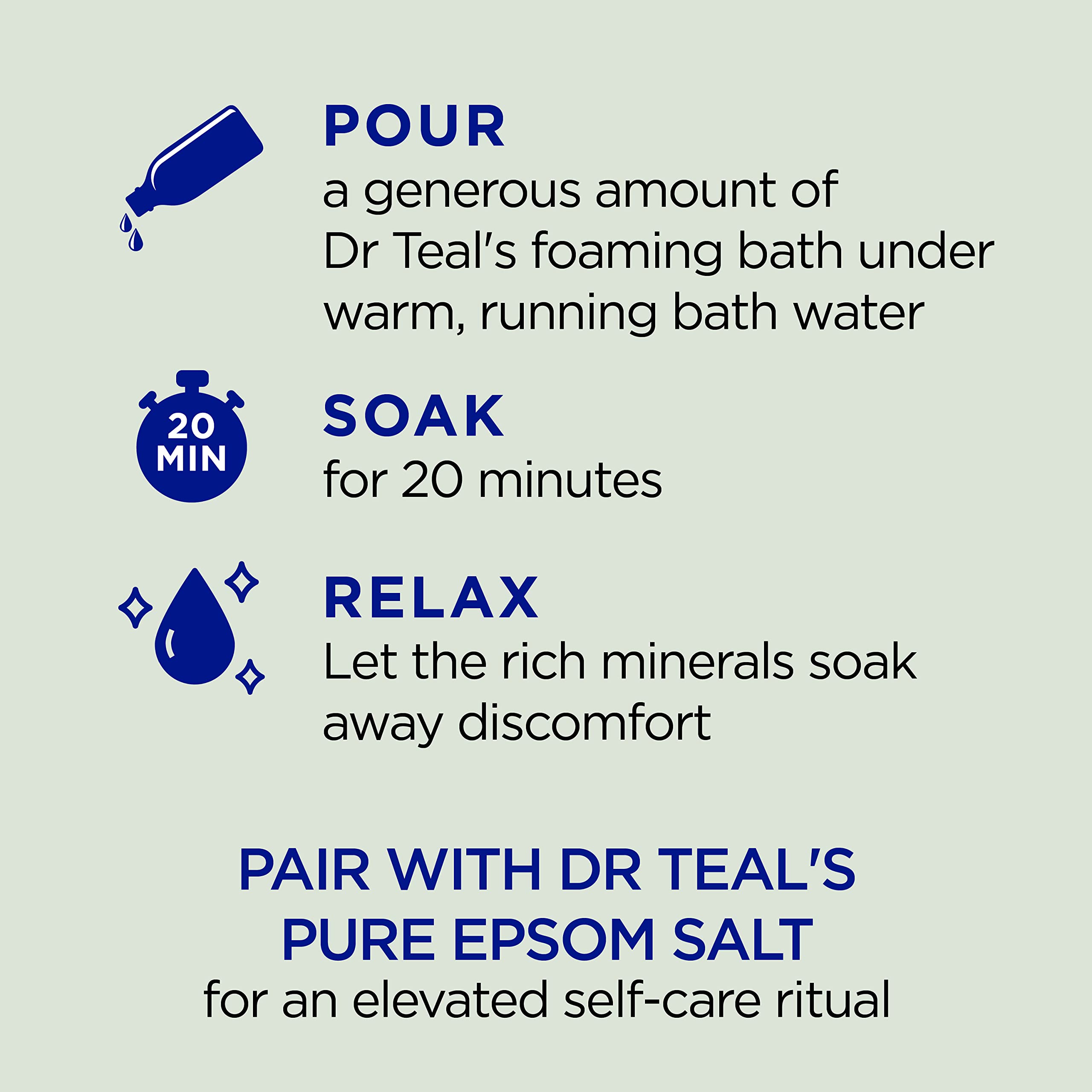 Dr Teal'S Foaming Bath With Pure Epsom Salt, Relax & Relief With Eucalyptus & Spearmint, 34 Fl Oz (Pack Of 4) (Packaging May Var
