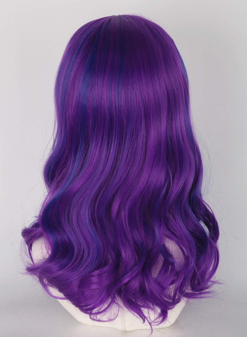 Topcosplay Purple Mixed Blue Wigs for Kids Girls Mal wig Halloween Costume Cosplay Wig