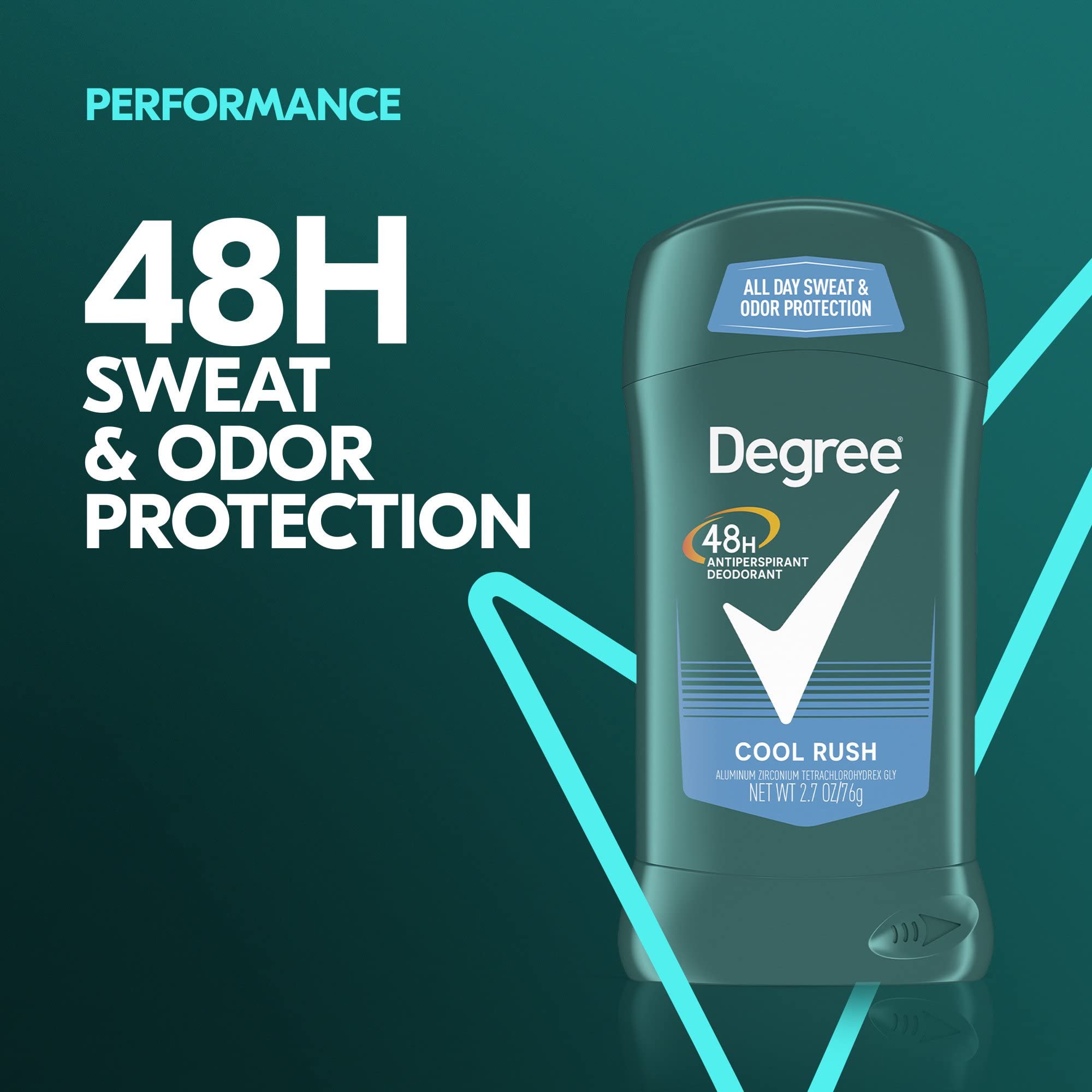 Degree Men Dry Protection Antiperspirant, Cool Rush 2.7 Oz - Pack Of 5 - Packaging May Vary
