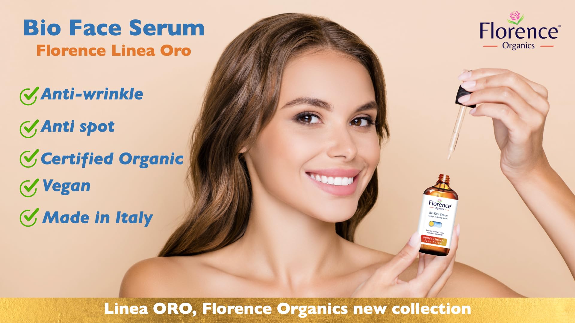 Organic Face Serum, Anti Aging, Hydration Professional Face Serum With Vitamin C, Day Serum With Hyaluronic Acid For Face, Neck