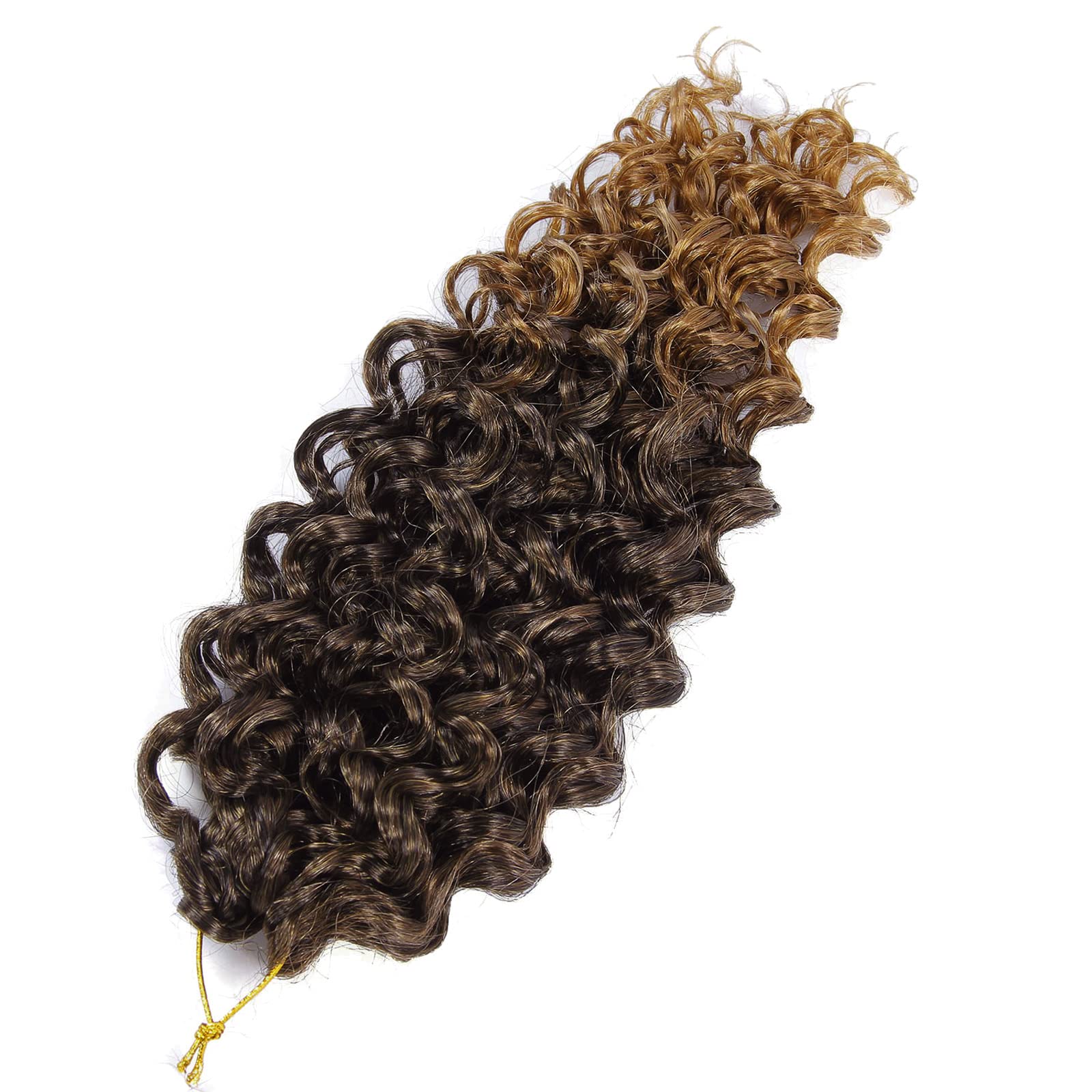 Gogo Curl Crochet Hair Water Wave Crochet Hair Synthetic Bohemian Crochet Braid, Ombre Blonde Deep Wave Braiding Hair Extensions