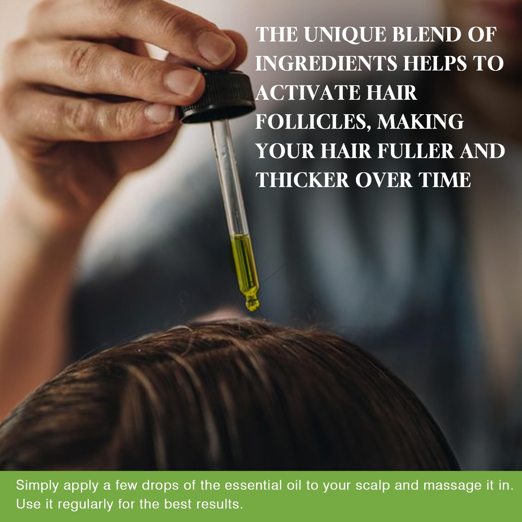 VAEYAE Natural Usma Juice Essential Oil, Usman Grass Polygonum Multiflorum for Hair Growth, Man and Woman Gray Hair Reverse Thic