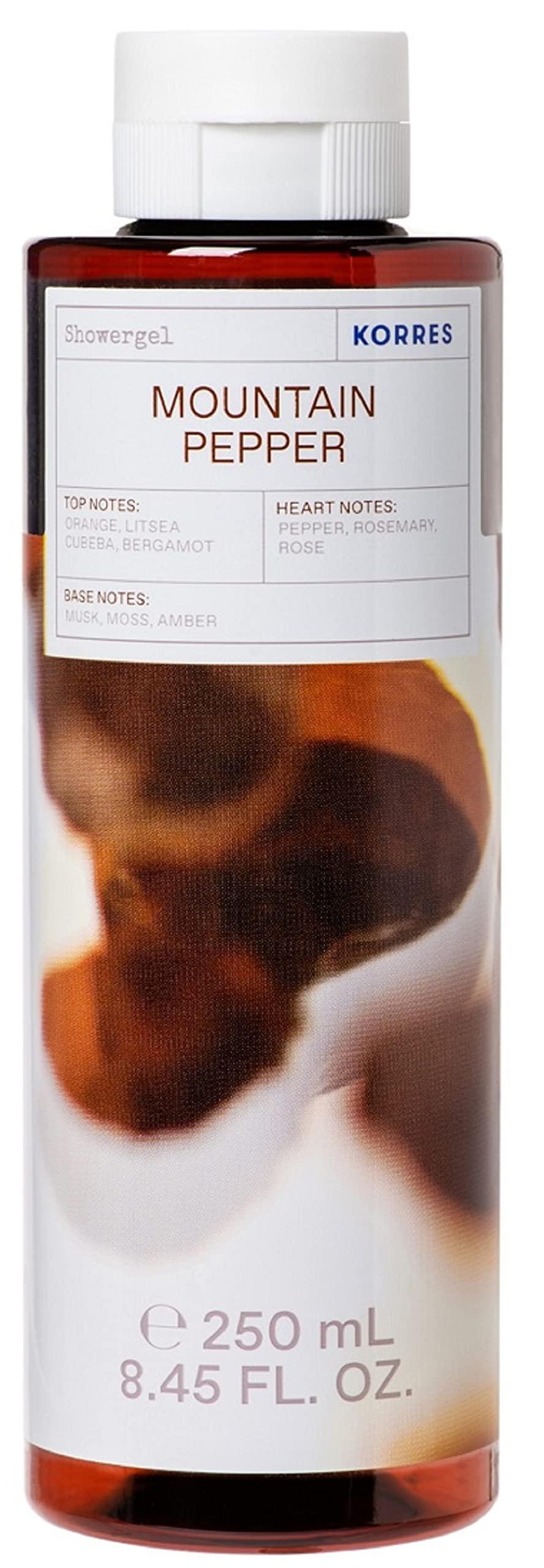 Korres Cleanse + Hydrate Shower Gel, Mountain Pepper, 8.45 Fl. Oz.