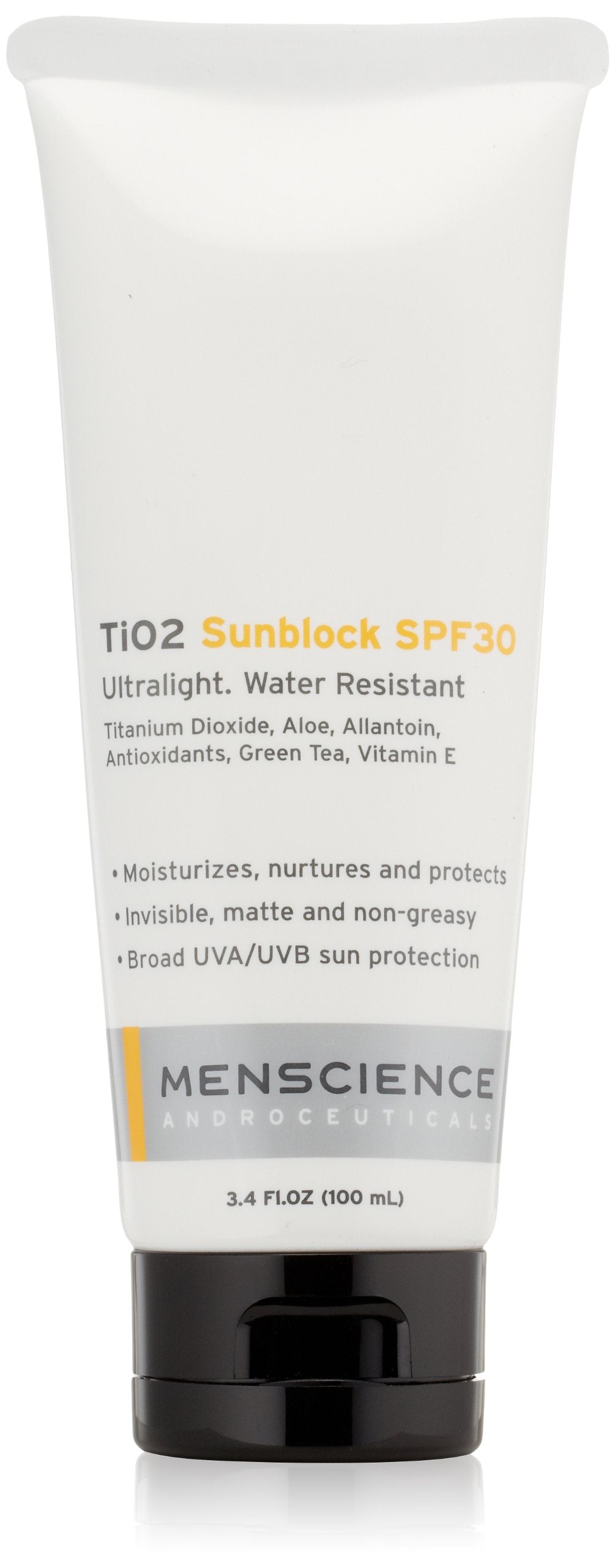 MenScience Androceuticals TiO2 Sunblock SPF 30 , 3.4 Fl Oz