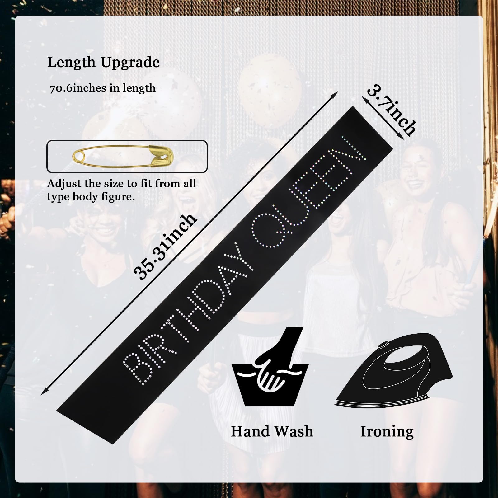 Cieher Birthday Queen Sash Birthday Sashes For Women Girls Birthday Sash Rhinestones Birthday Girl Sash Birthday Gifts Birthday